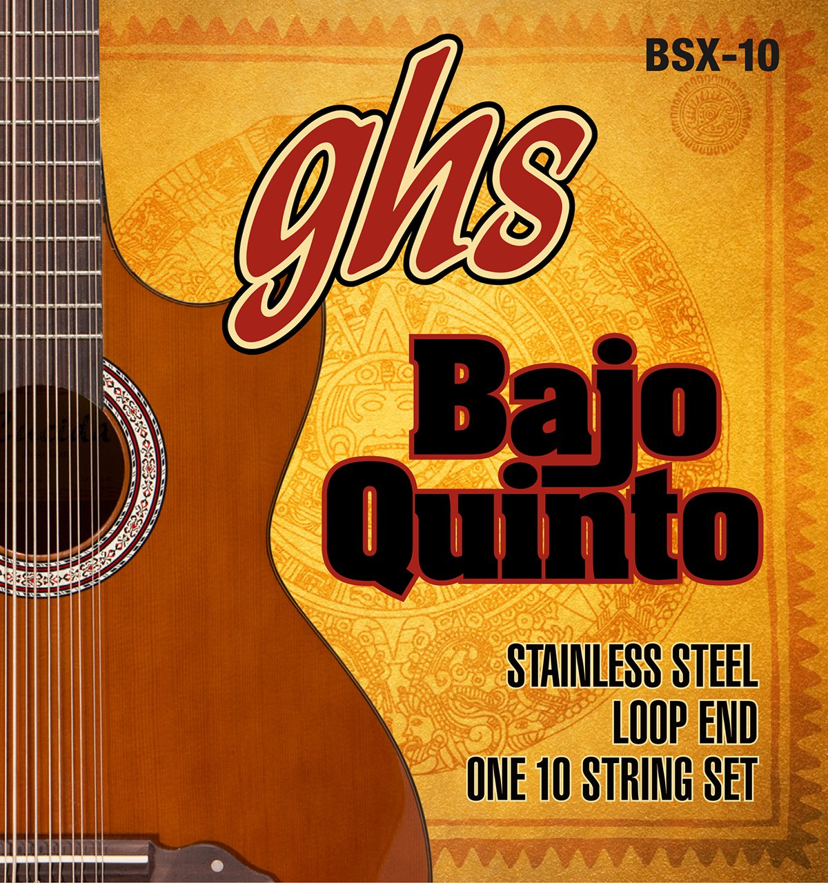 Ghs Strings Ghs Stainless Steel Bajo Quinto Strings-Loop End (Bsx-10)