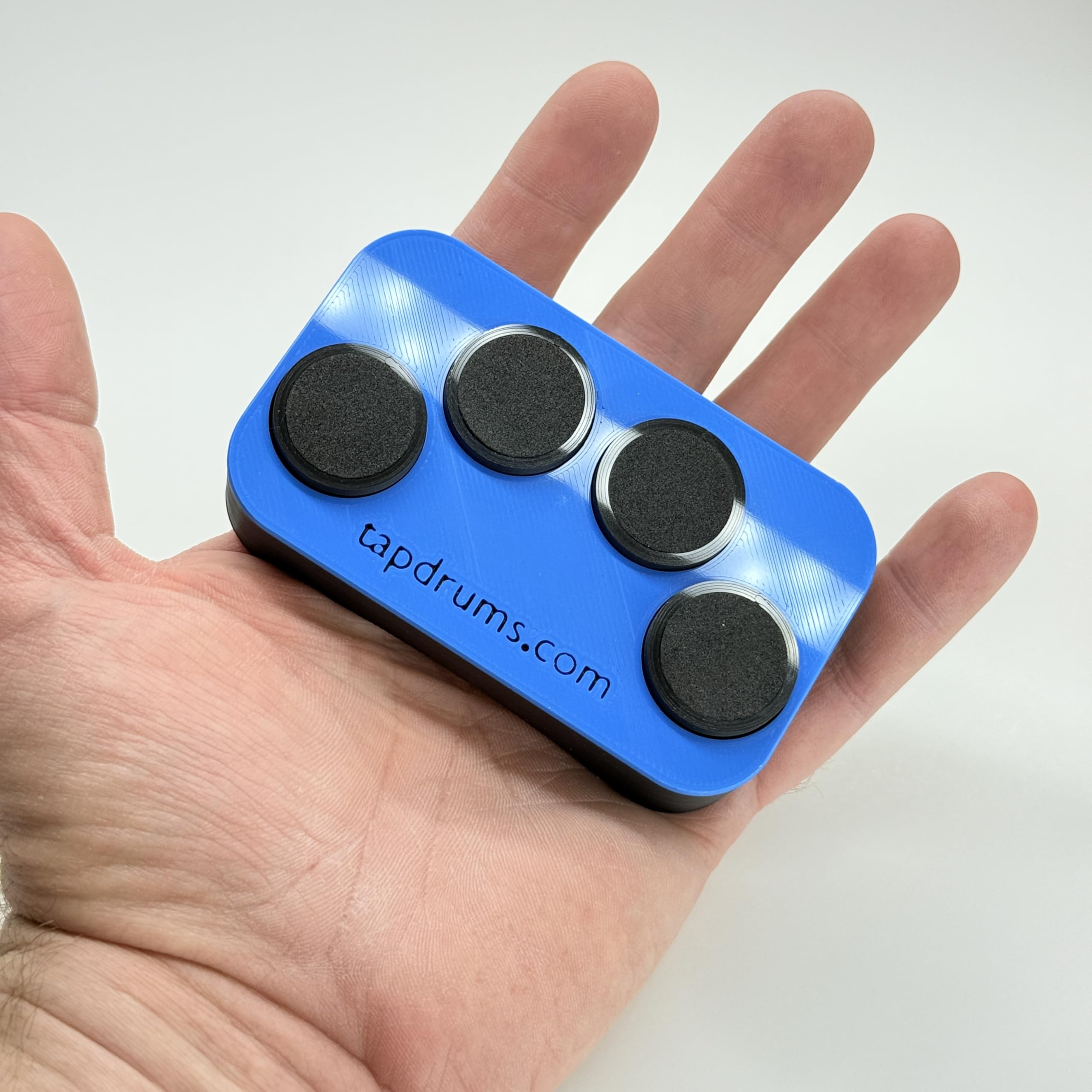 Tap Drums Click - A Not-So-Silent Fidget for Everyone, Inspired by Musicians - Great Gift Durable (Blue)