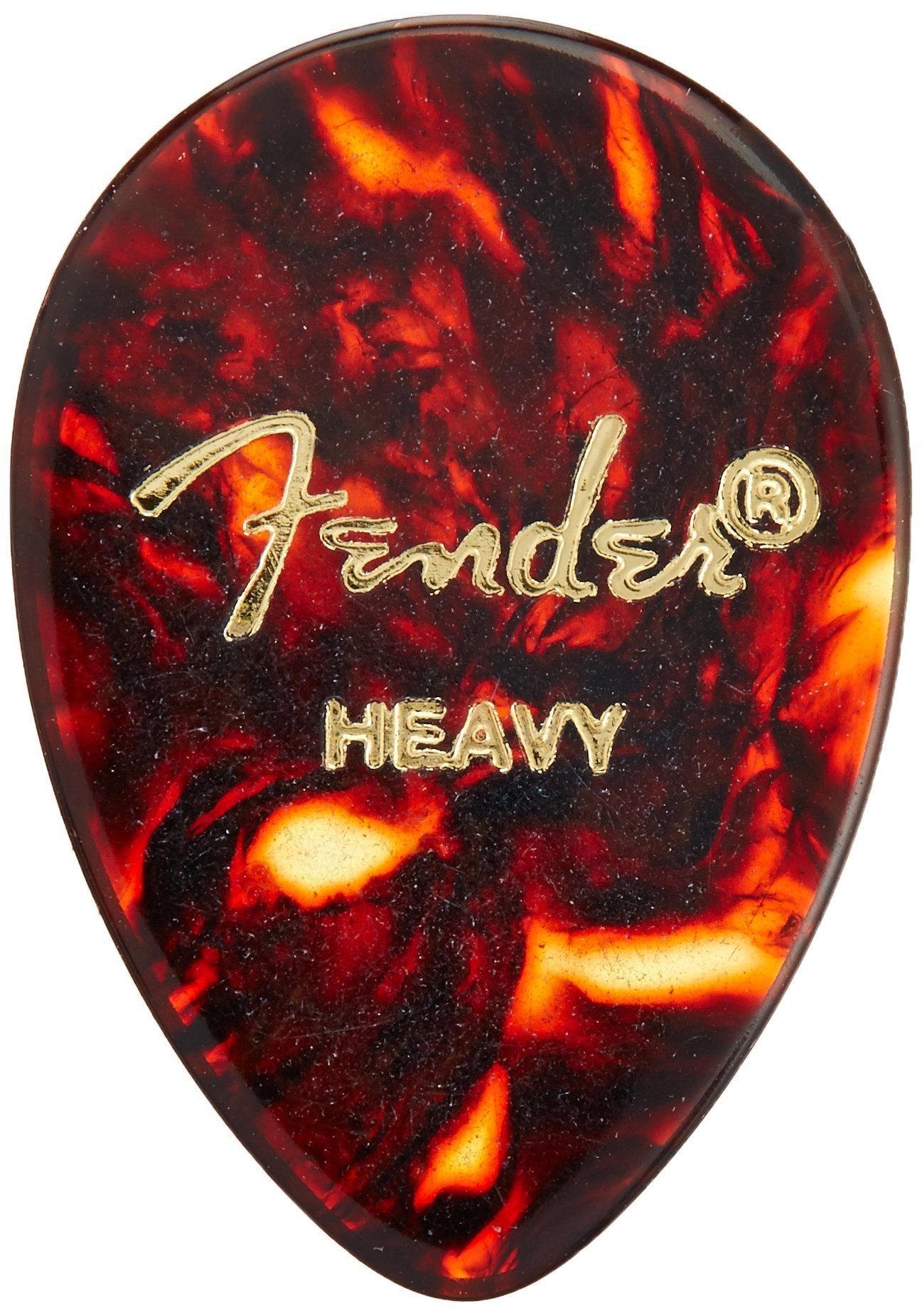 Fender Classic Celluloid Guitar Picks 358 Shape, Tortoise Shell, Heavy, 72-Pack