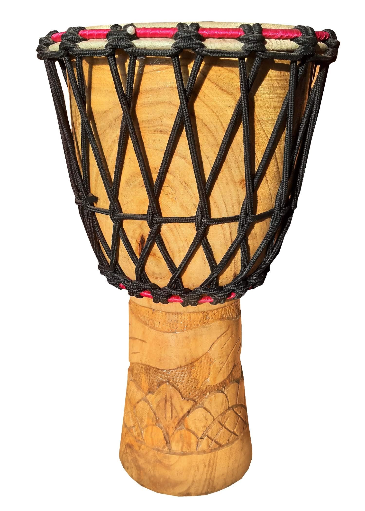 Gt Manufacturers Musical Instrument Free Style Rope Djembe With Full Kit- Design3 (Yellow)