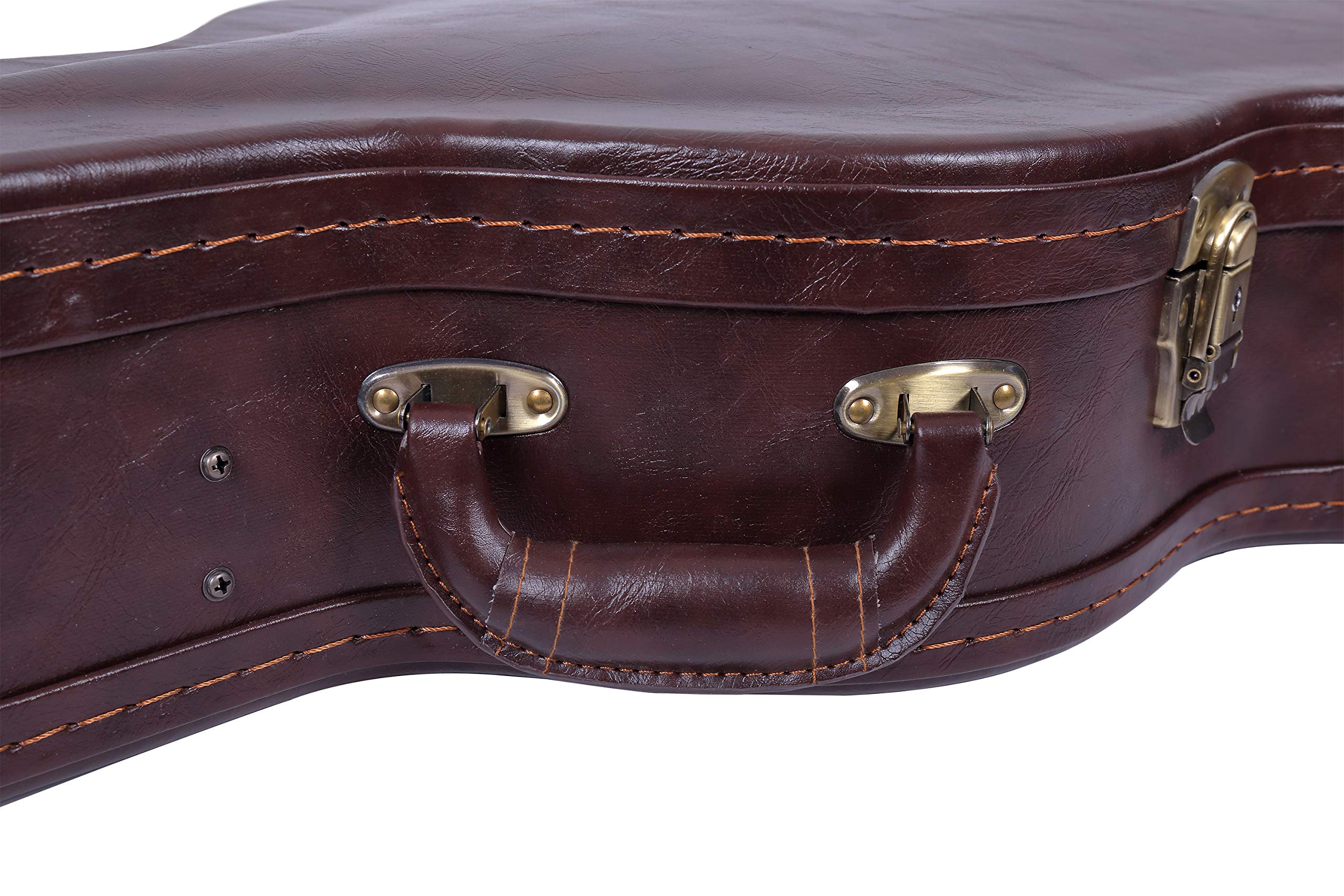 Crossrock Wooden Guitar Case -Fits 4/4 Classical Nylon String Acoustic Guitars- Vintage Hardware, Sponge Lining, Metal Feet, Sto