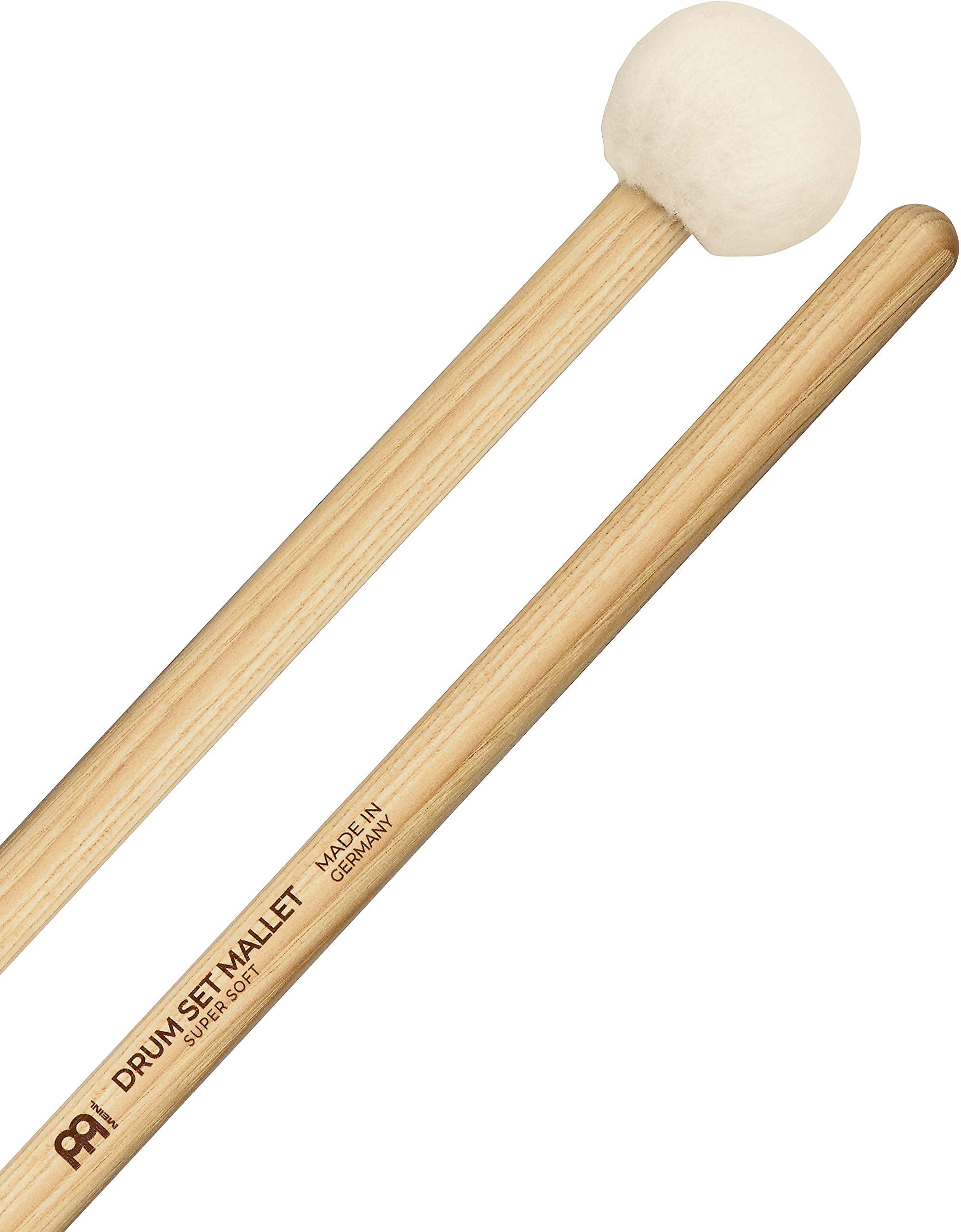 Meinl Stick & Brush Drum Set Mallets with Super Soft Felt Head & 5A American Hickory Handle-Made in Germany (SB400)