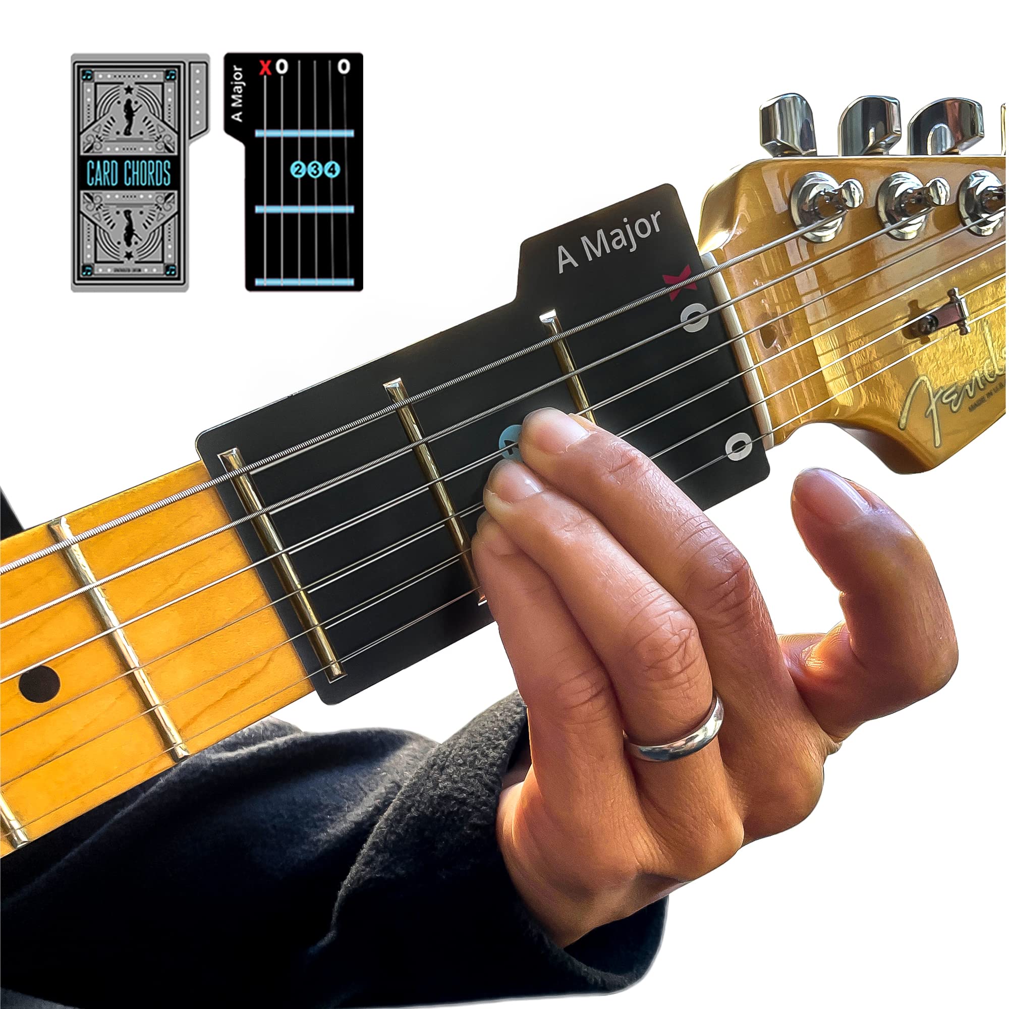 Learn Guitar In Minutes Card Chords (Strat Edition) Guitar Chords Allow You To Play The Electric Guitar While The Card Is On The