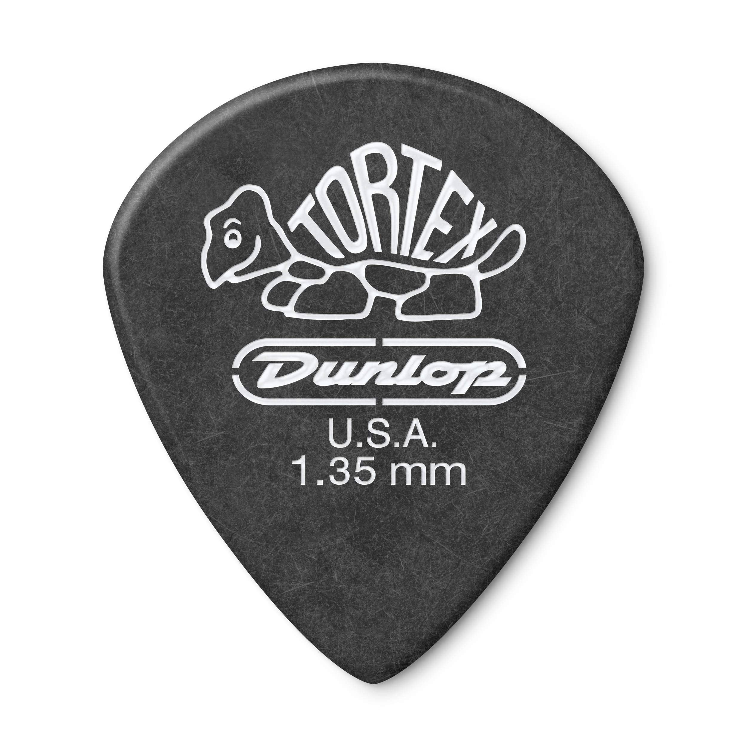 Dunlop 498R1.35 Tortex Jazz Iii Xl, Black, 1.35Mm, 72/Bag