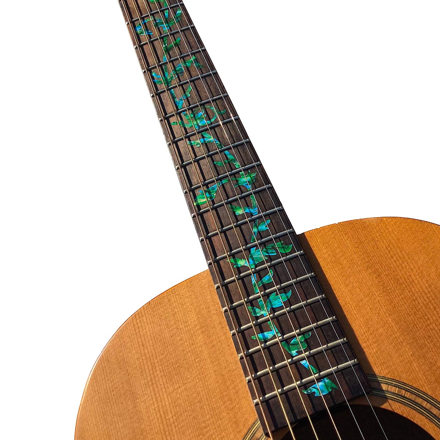 Inlay Sticker Fret Markers for Guitars - Tree Of Life - Abalone Green