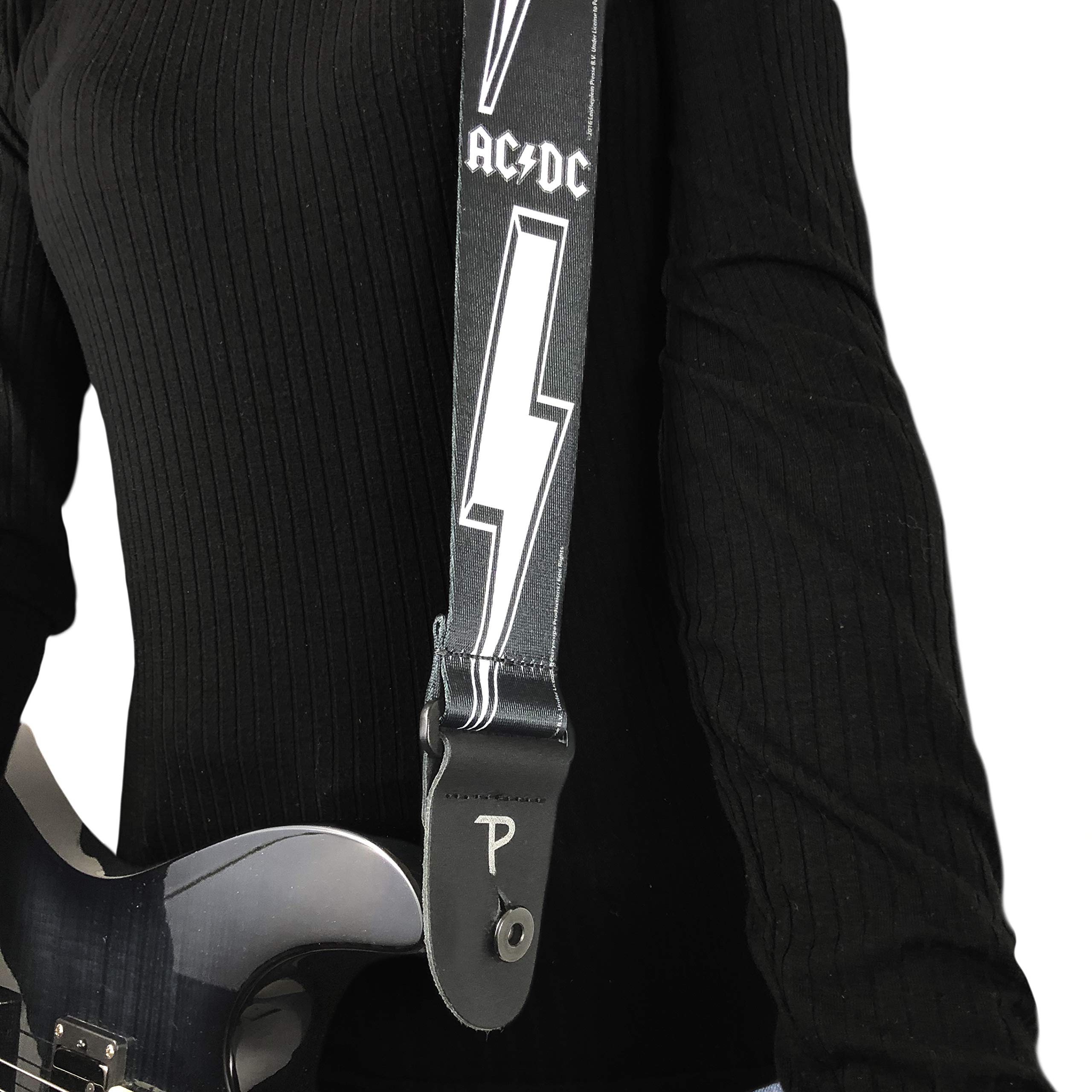 Perri's Leathers Ltd.- Guitar Strap- Polyester- Official Licensing- ACDC- Adjustable- For Electric/Bass/Acoustic Guitars (ACDC B