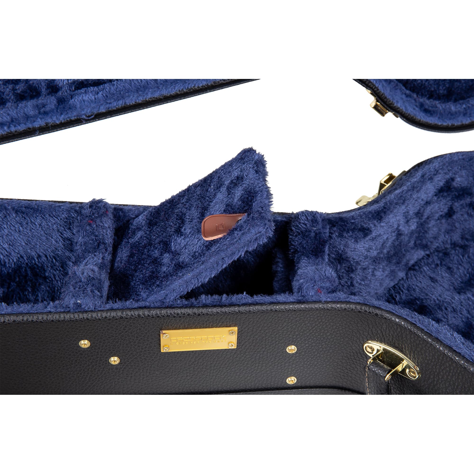 Crossrock Hard-Shell Wooden Case fits 12-Fret 00 Style Acoustic Guitar-Black (CRW620-0012BK)