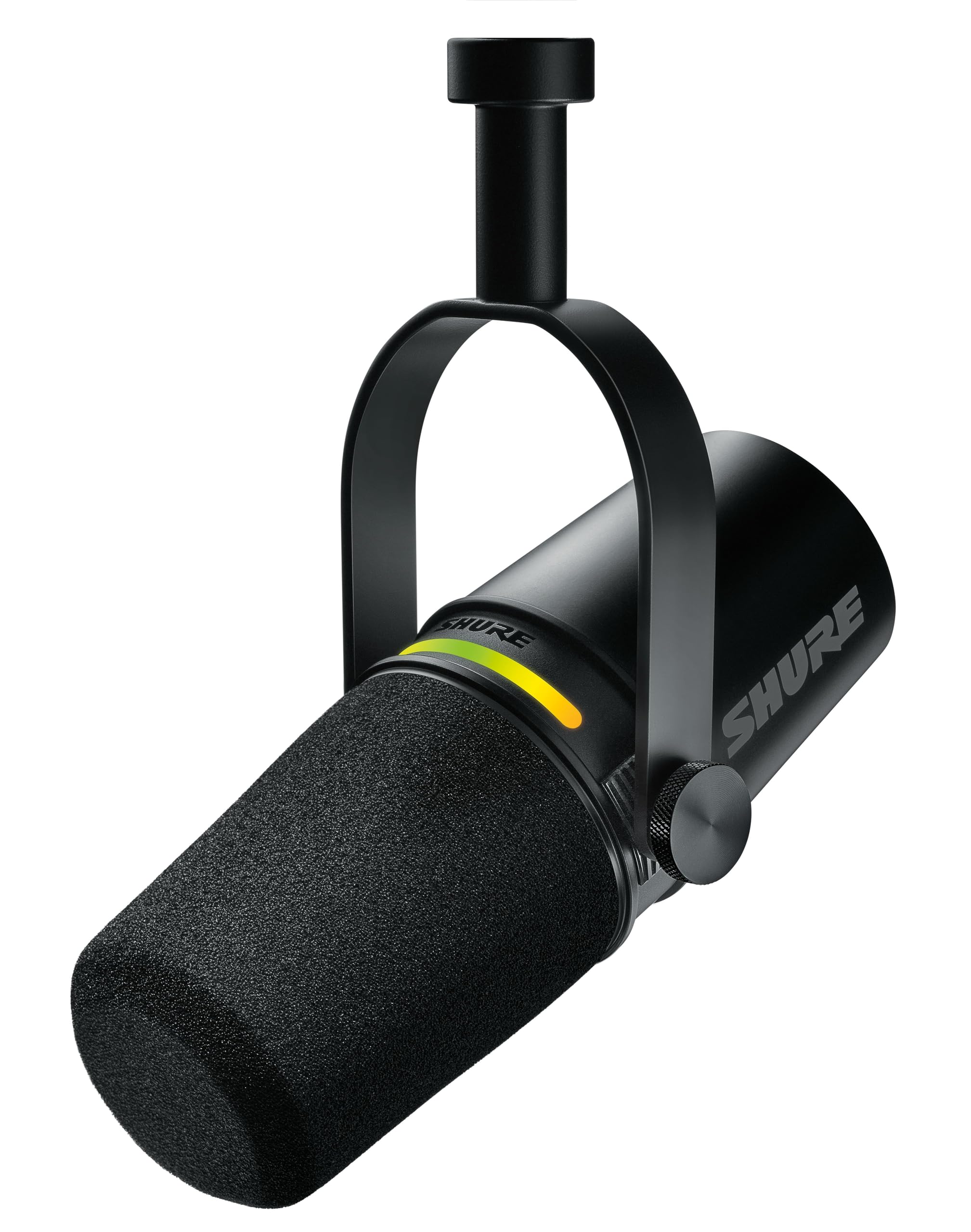 Shure MV7+ Podcast Microphone. Enhanced Audio, LED Touch Panel, USB-C & XLR Outputs, Auto Level Mode, Digital Pop Filter, Reverb