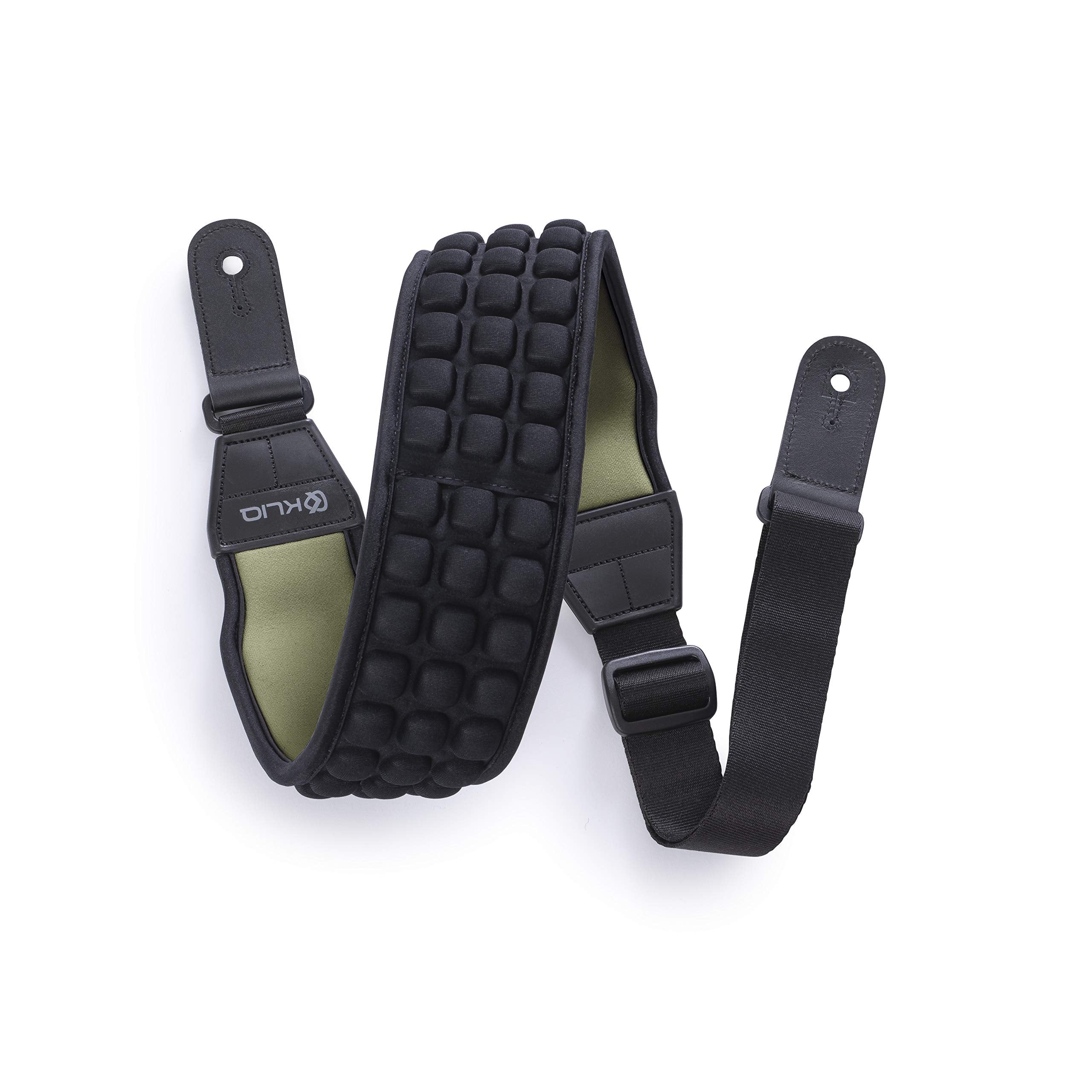 KLIQ AirCell Guitar Strap for Bass & Electric Guitar with 3 Wide Neoprene Pad and Adjustable Length from 46 to 56 (Regular), Can