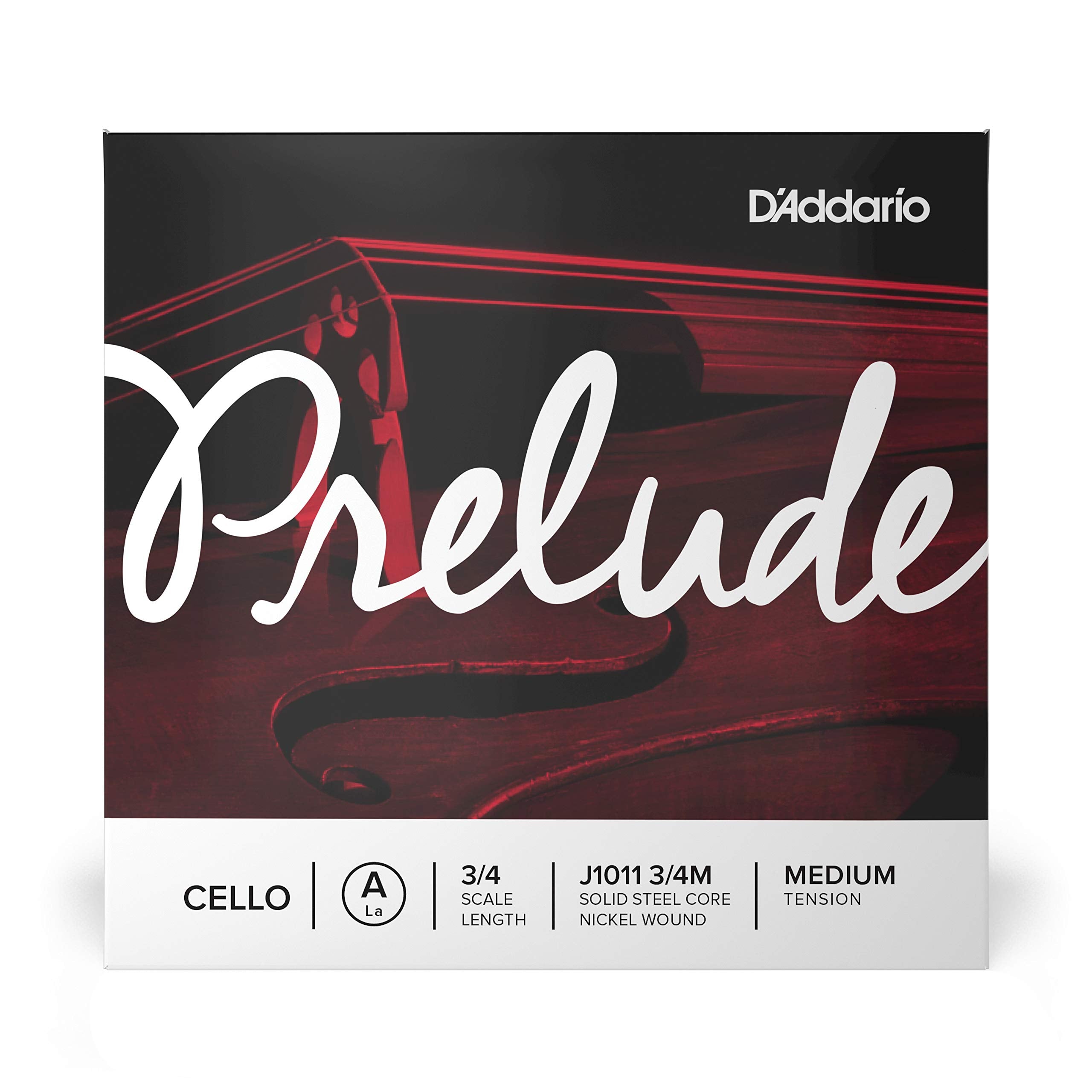 DAddario Prelude Cello Single A String, 3/4 Scale, Medium Tension
