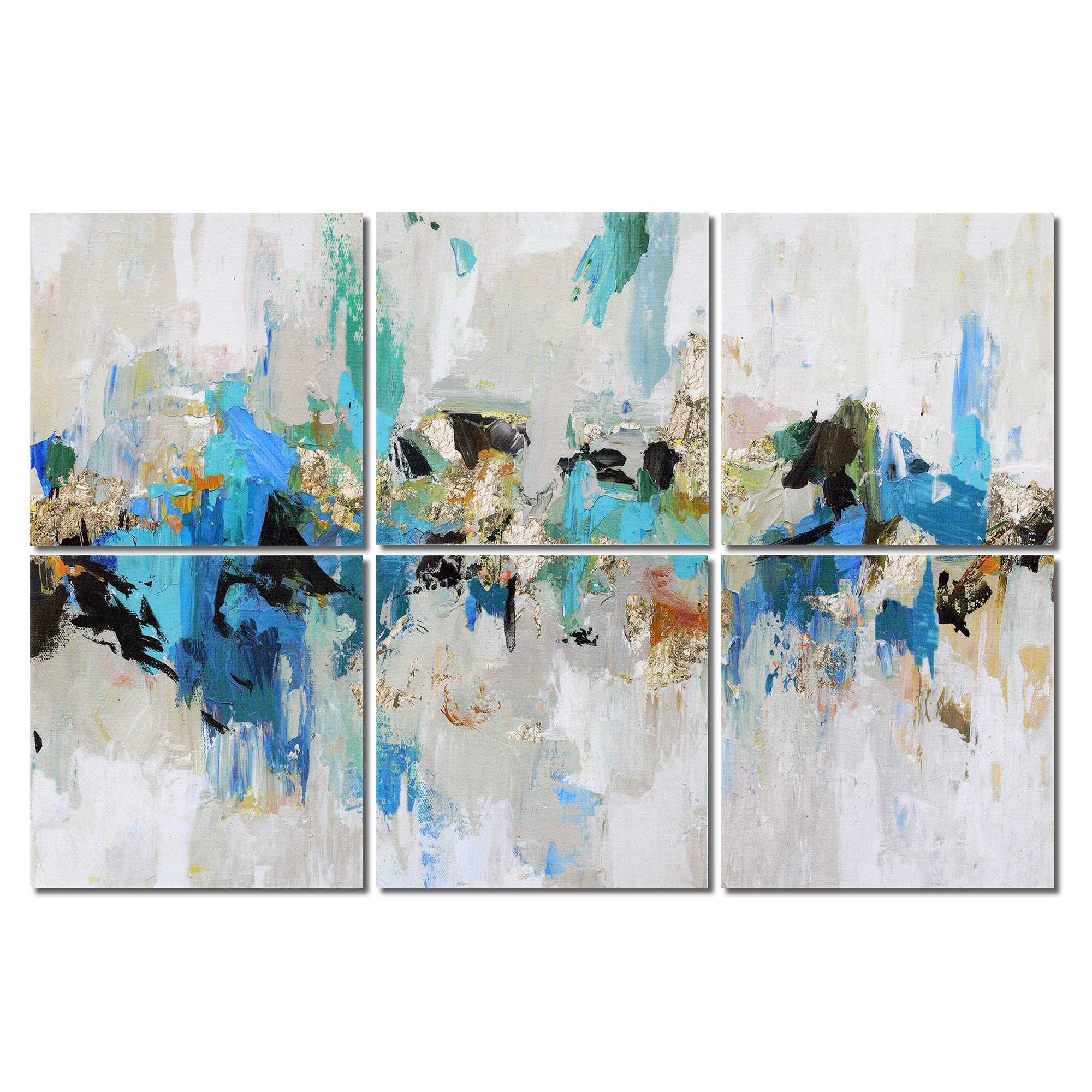 Olanglab Art Acoustic Panels,6 Pack 48''X32'' Acoustical Soundproof Wall Panels Sound Absorbing, Decorative Sound Proofing,Sound