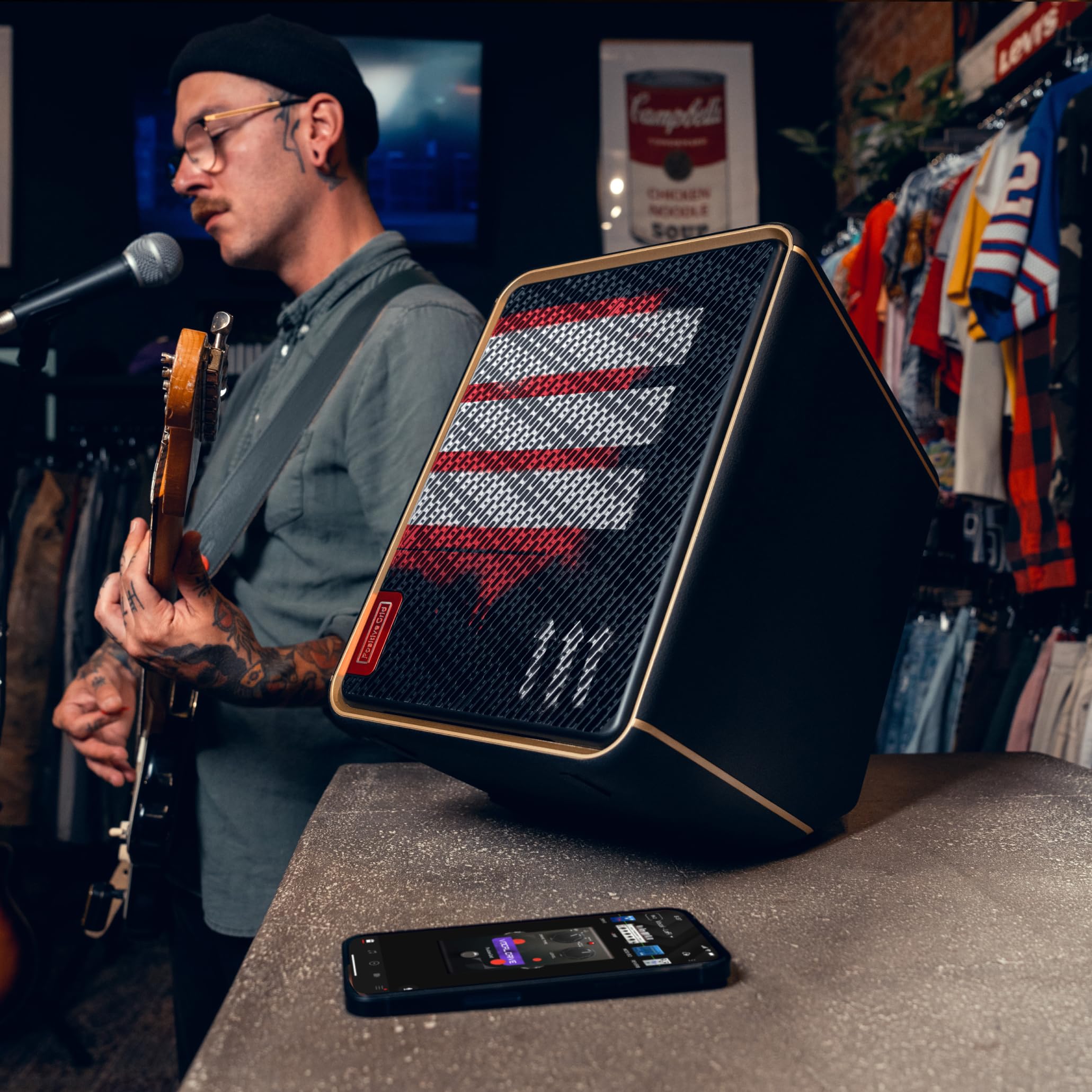 Positive Grid Spark Edge 65W Portable 4-Channel Smart Guitar Amp & PA System with Built-in Looper, AI Features & Smart App for E