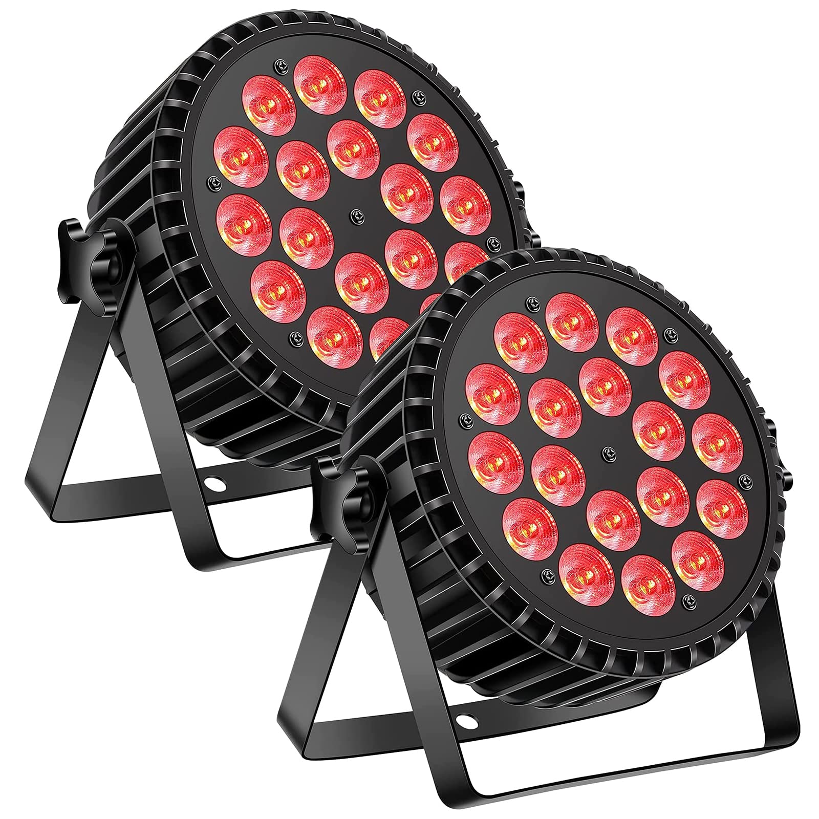 180W Par Stage Lights, Uking High Power Uplights Rgbw 18 Led By Dmx Control And Sound Activated Uplighting For Dj Disco Club Fe