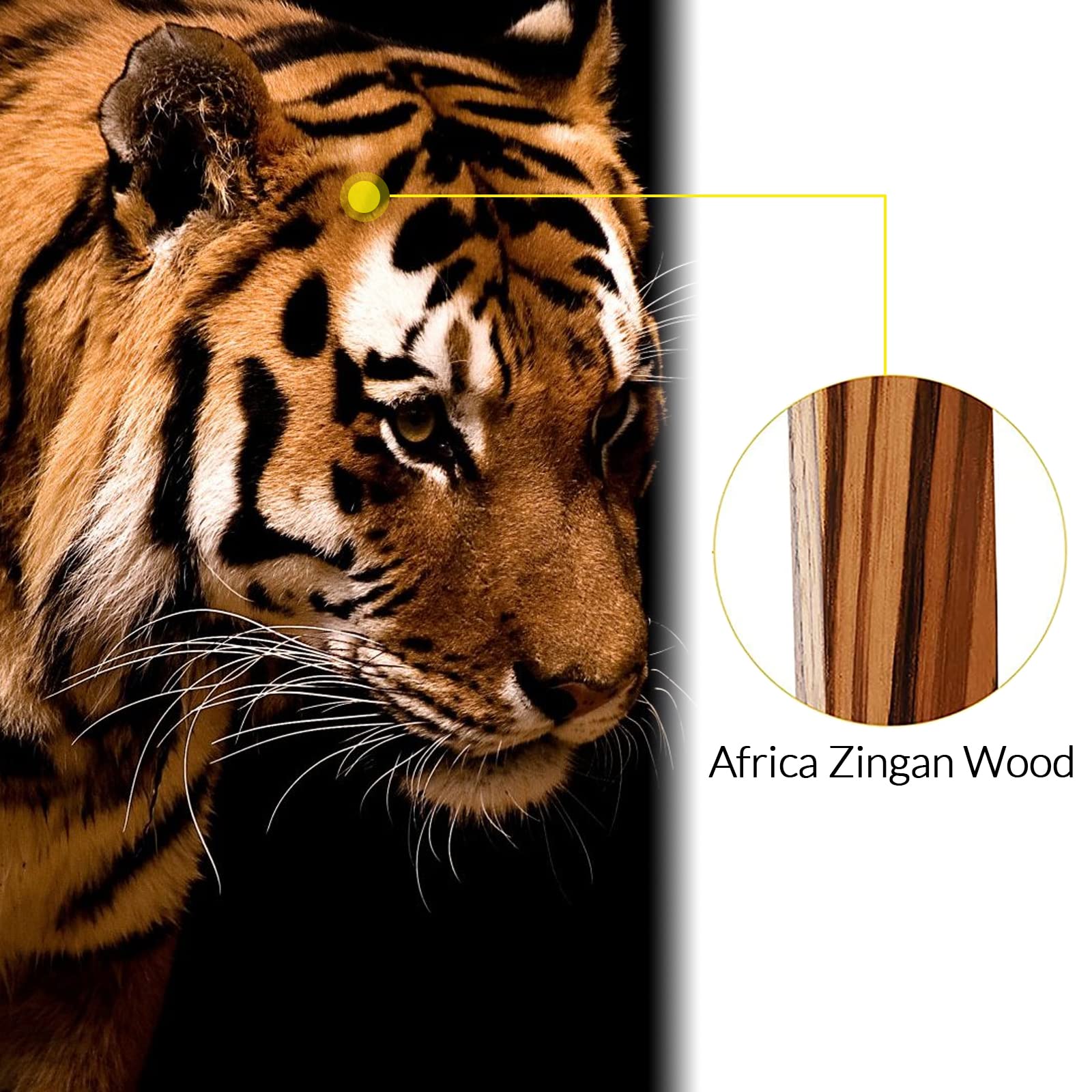 SNIGJAT Acoustic Guitar Stand, Wooden Guitar Stand with Tiger Grain, Floor Electric Guitar Stand with Foam, A-Frame Folding Guit