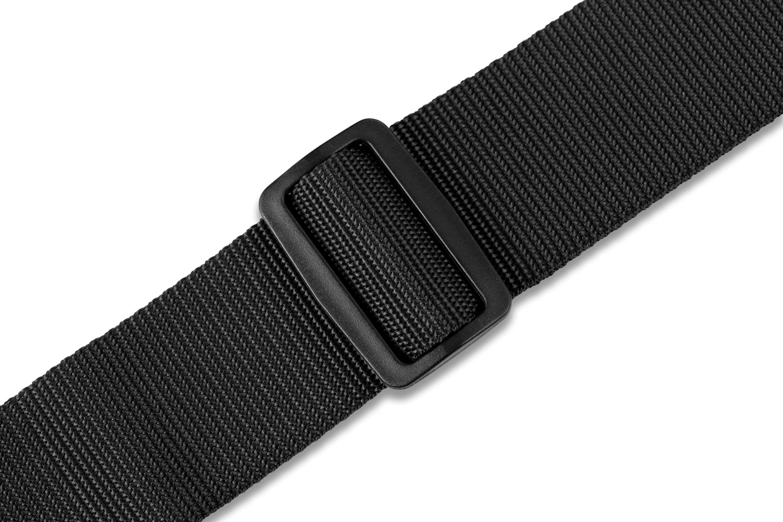 Levy's Leathers 2'' Polypropylene Guitar Strap with Genuine Leather Ends and Tri-glide Adjustment; Black (M8POLY-BLK)