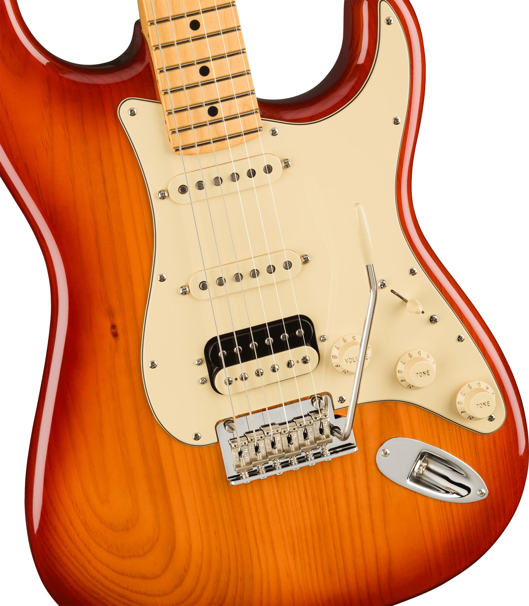 Fender American Professional II Stratocaster HSS - Sienna Sunburst Bundle With Case, Strap, Cable, and Guitar Cleaning Kit