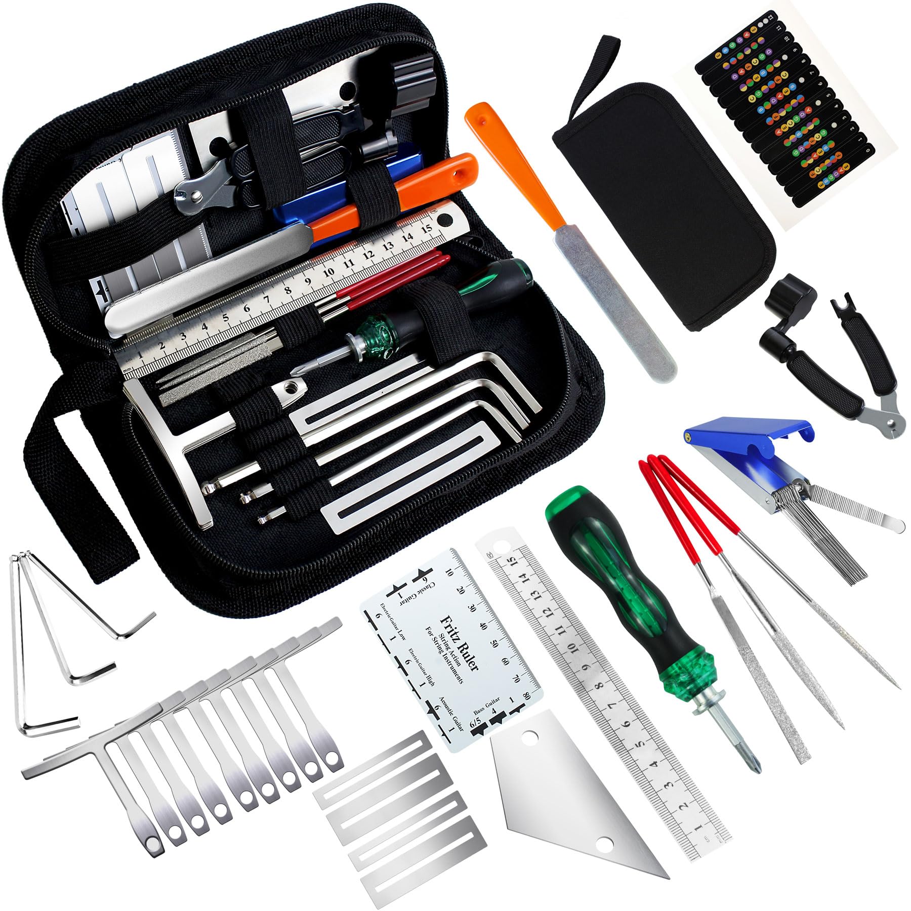 28Pcs Guitar Tool Kit, Guitar Accessories Gifts for Men, Guitar Maintenance Kit with Carry Bag, Guitar Repair Kit for Acoustic E