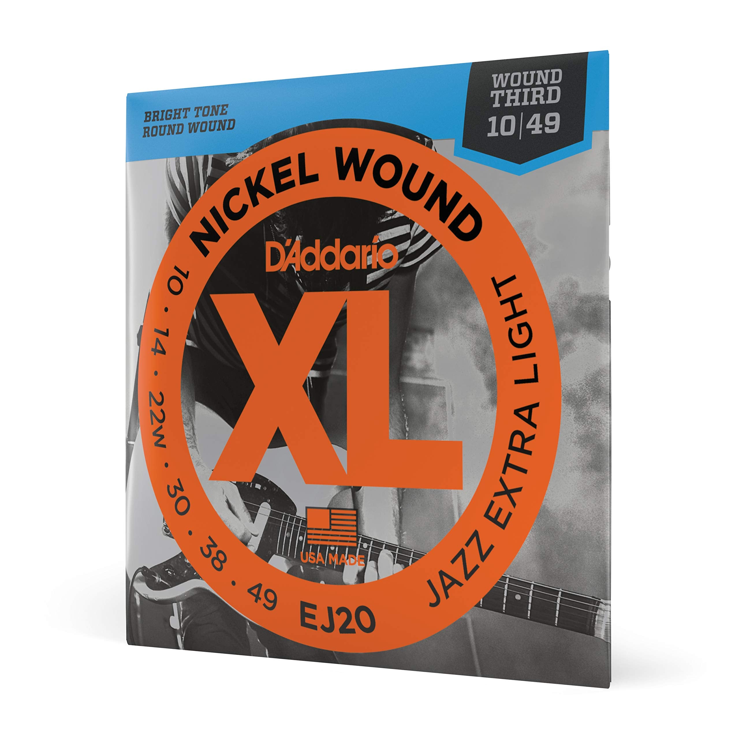 D'Addario Guitar Strings - Xl Nickel Electric Guitar Strings - Ej20 - Perfect Intonation, Consistent Feel, Reliable Durability -