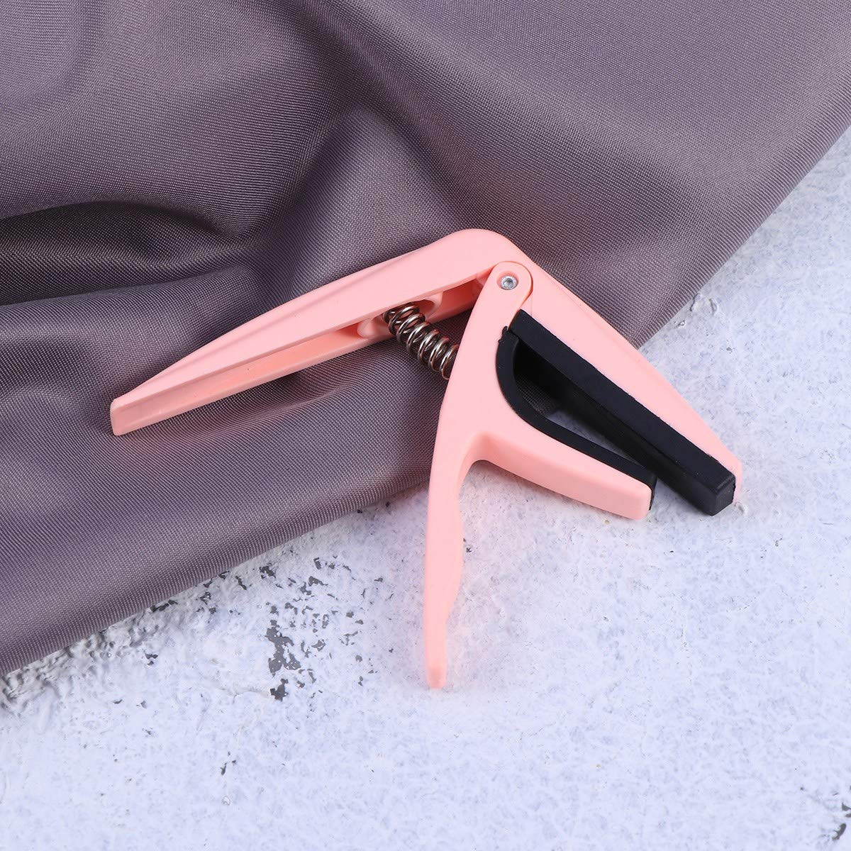 Professional Ukulele Capo Single-Handed Ukelele Capo zinc Alloy Guitar Parts Accessories (Pink)