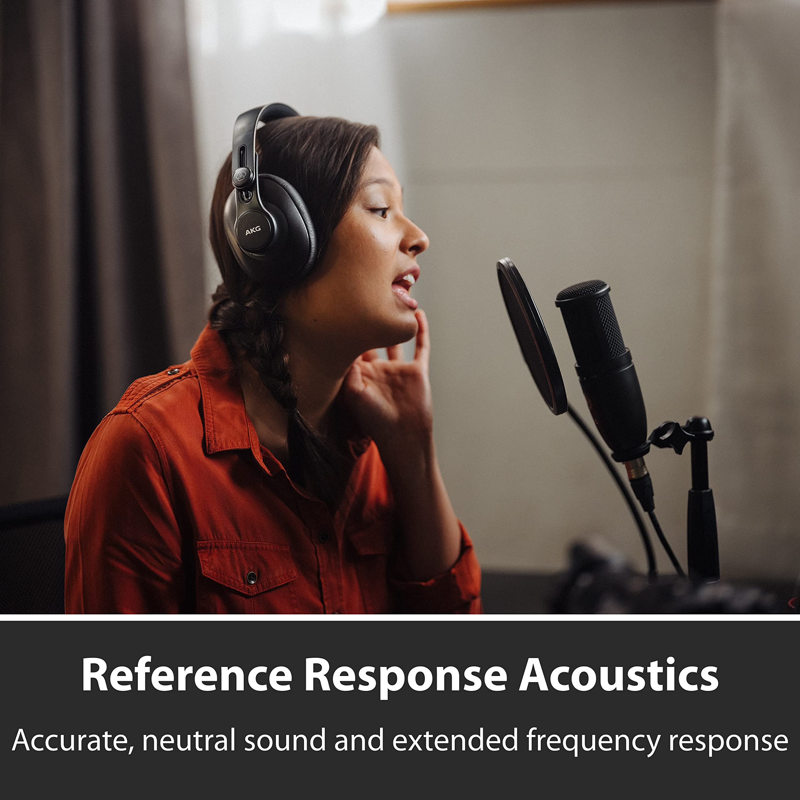 AKG K371 Closed Over-Ear Studio Folding Headphones - Black