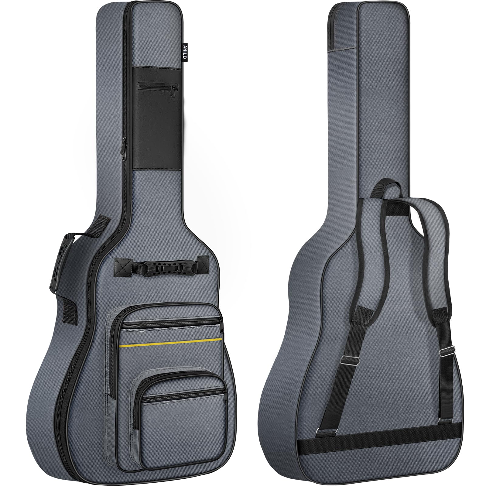 ANILD Electric Guitar Bag Electric Guitar Case Gig Backpack with Thick Padding Dual Adjustable Shoulder Strap Back Hanger Loop A