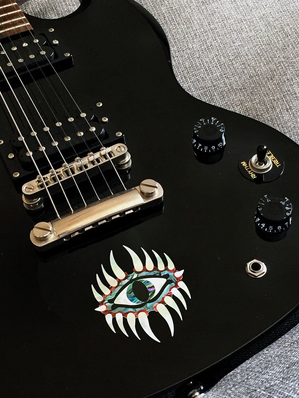 Mystic Eyes (Large and Small) Set in Abalone Theme Inlay Sticker Decal Guitar & Bass