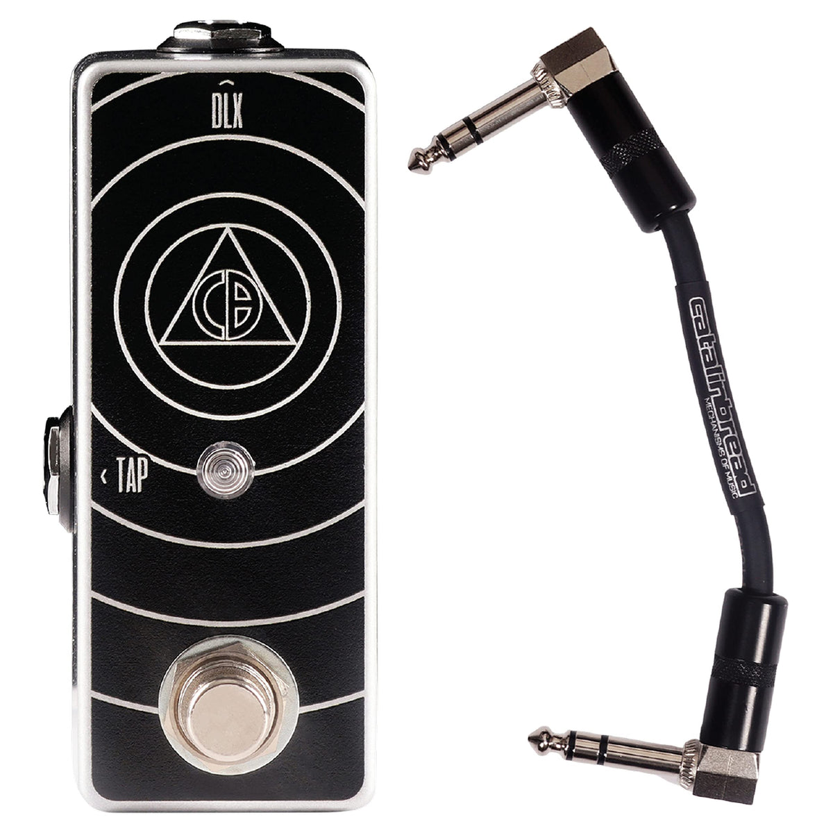 Catalinbread Cb Dual Tap Tempo Pedal With Trs Cable, Black And Silver (Cat Cbtap)