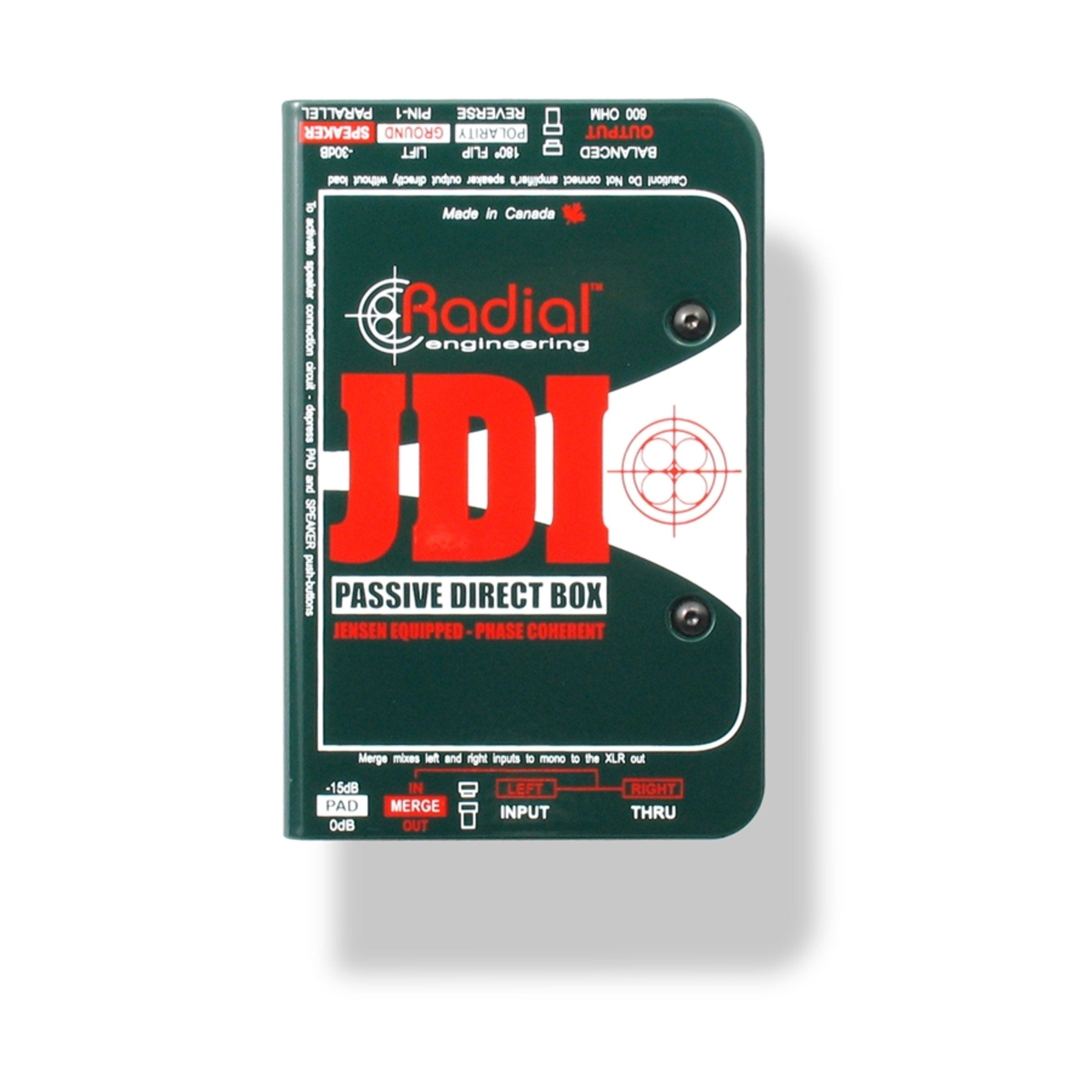 Radial Engineering R8001010JDI Single-Channel Passive Direct Box with Jensen Transformer