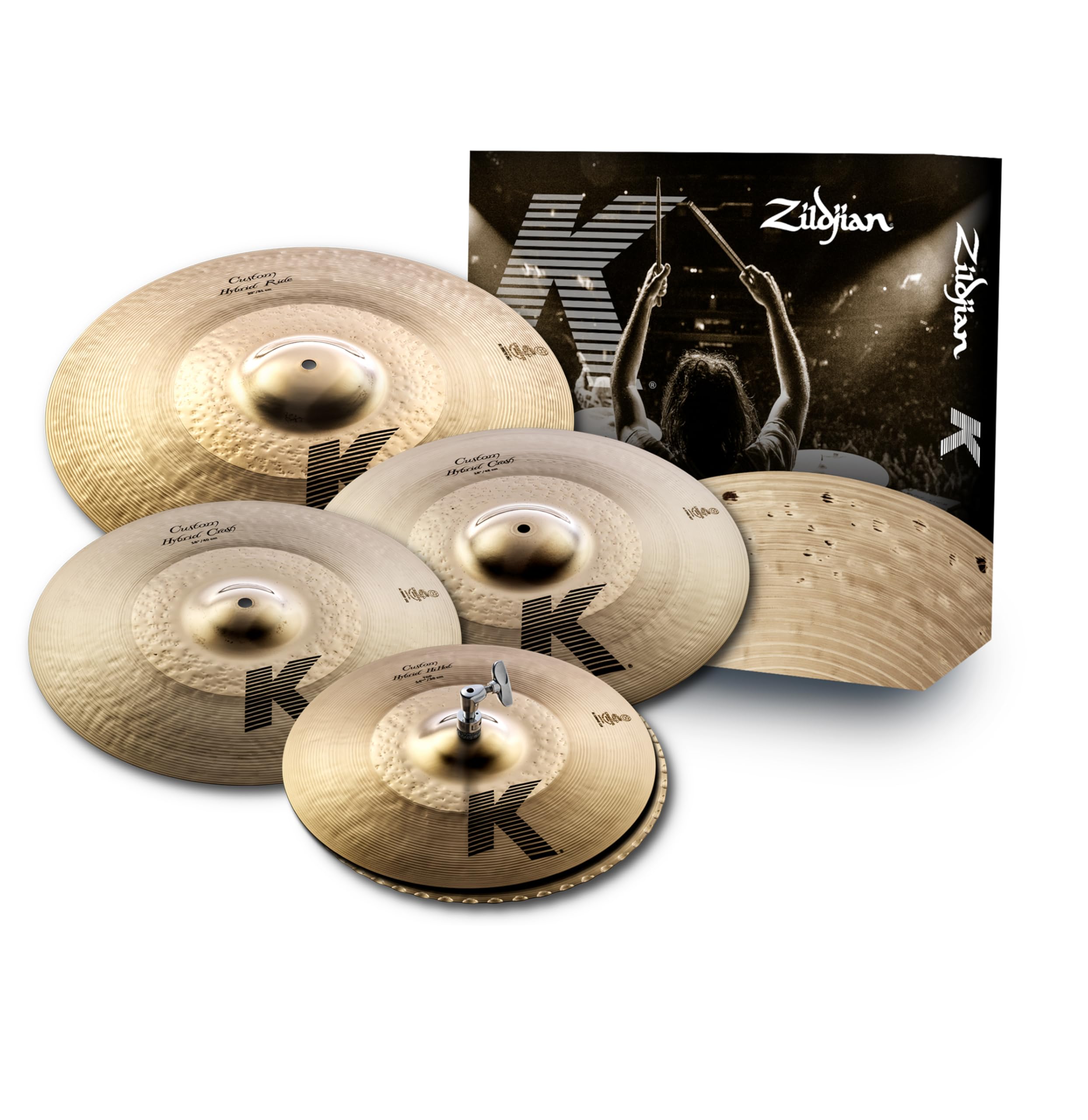 Zildjian K1250 K Custom Hybrid Cymbal Box Set (Gold)
