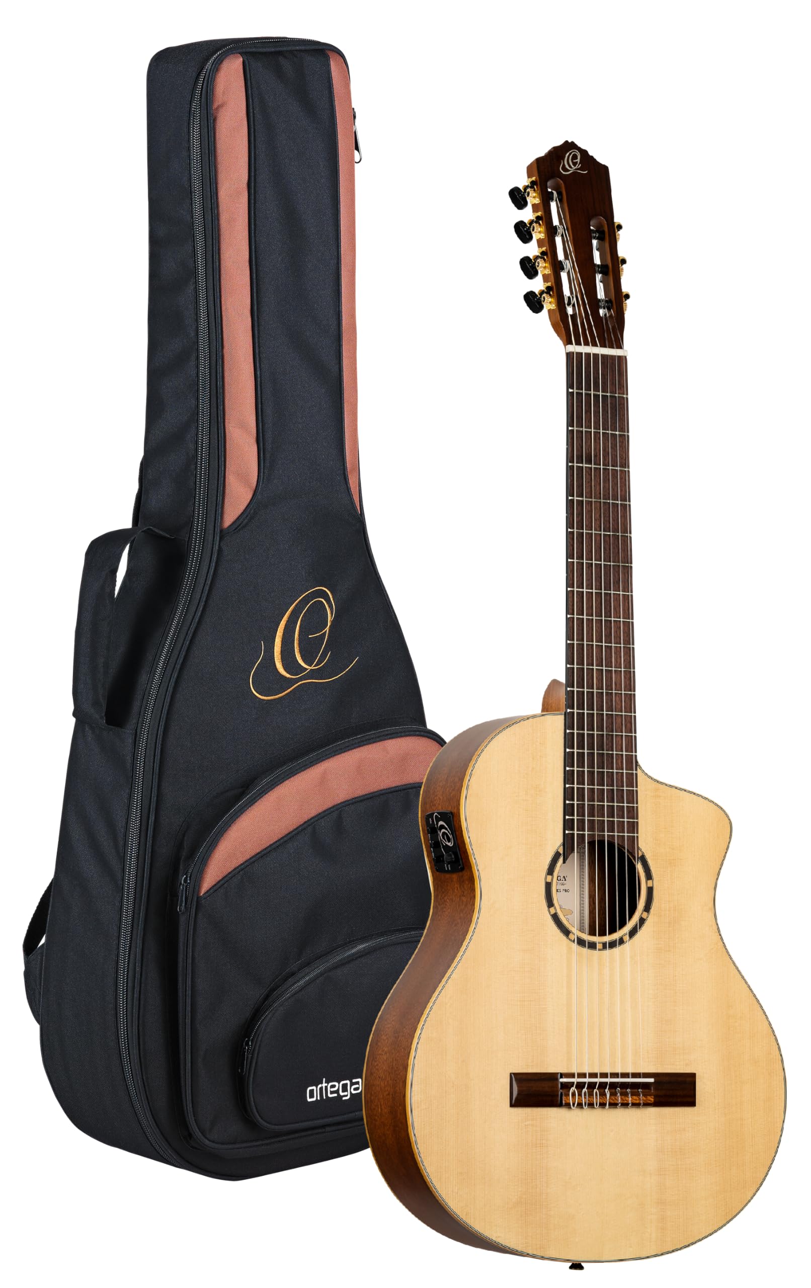 Family Series Pro 7-String Solid Top Acoustic-Electric Nylon Classical Guitar w/Bag