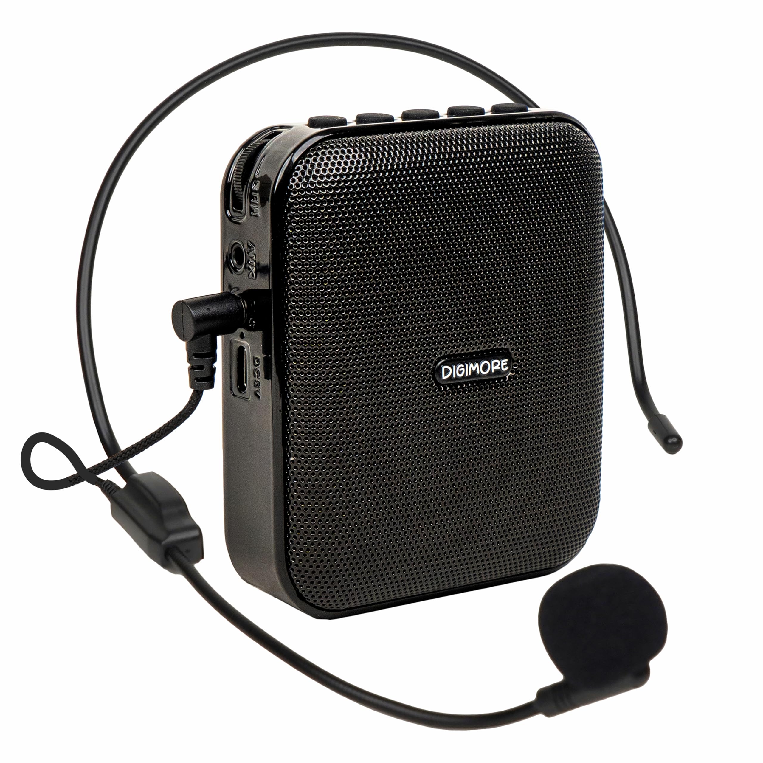 Digimore D-1210 Bluetooth Voice Amplifier For Teachers | 10H Battery Life, Mp3 Support | Portable Pa System With Headset Microph