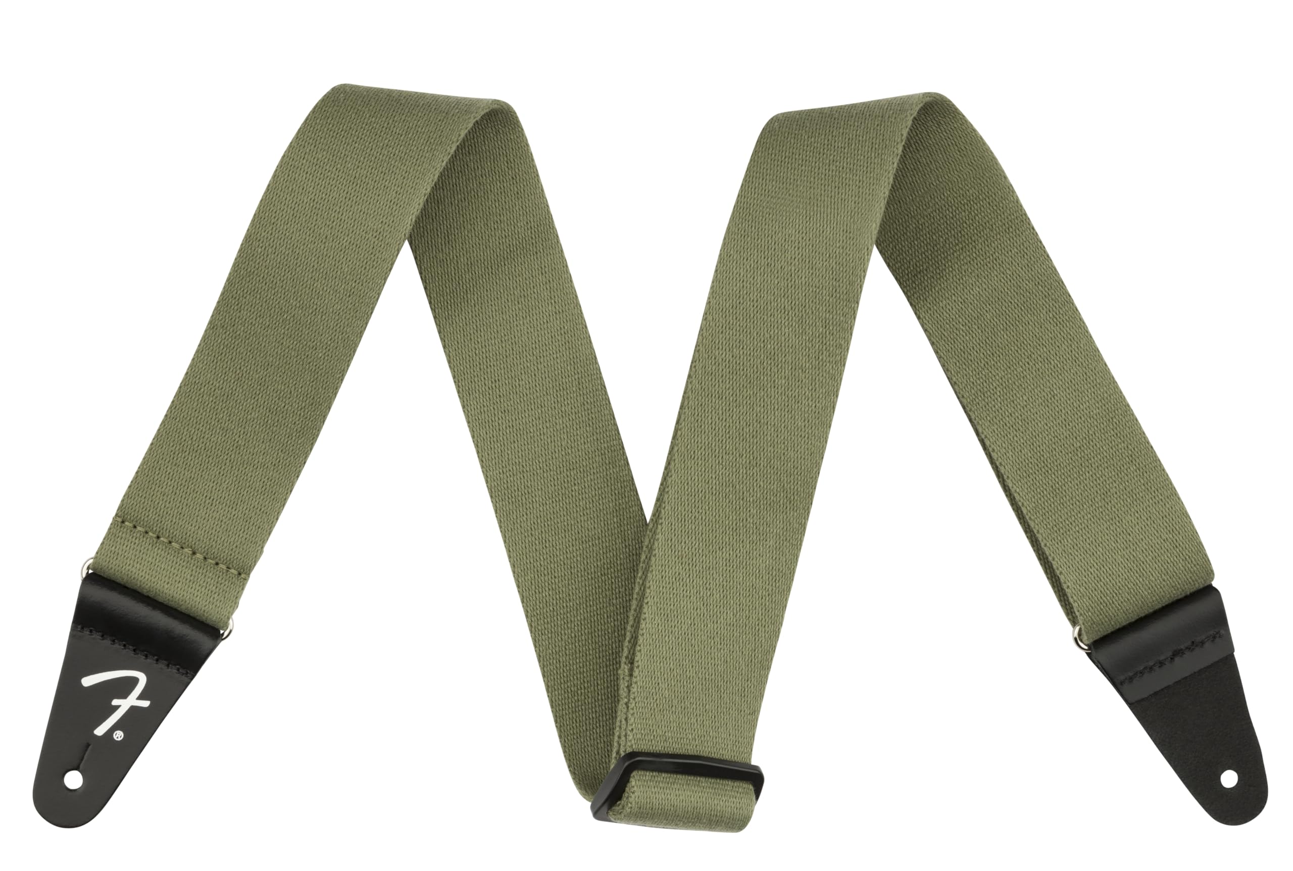 Fender Supersoft Series Guitar Strap, Adjustable From 34'' To 58'', Leather Ends, Olive