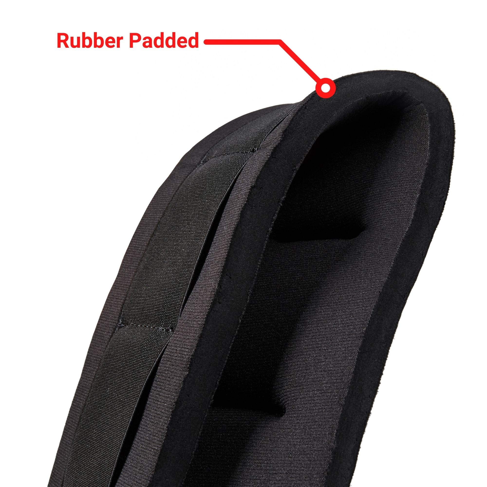 Amumu SBR Guitar Strap with 3.3'' Wide Rubber Padded for Electric Guitar Bass Guitar Adjustable Length from 44'' to 57''