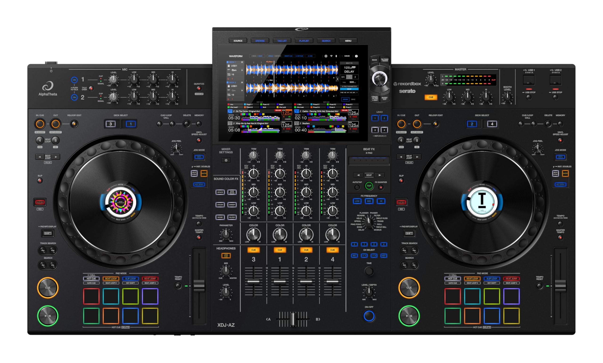 AlphaTheta 4ch Professional All-in-One DJ System XDJ-AZ