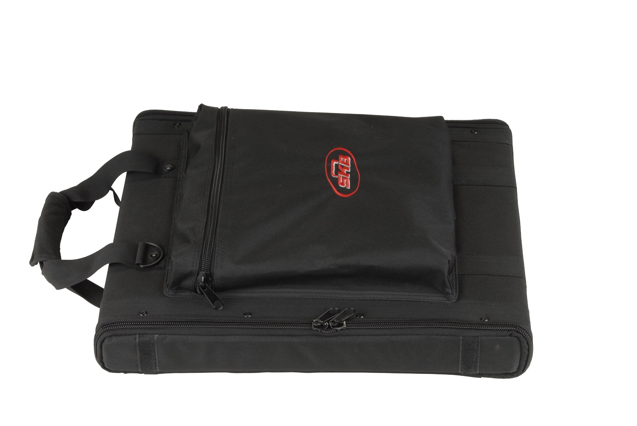 SKB Cases 1U Series Soft Rack Case with Steel Rails, Heavy Duty Zippers, Outer Pocket, and Shoulder Straps, For Wireless Microph