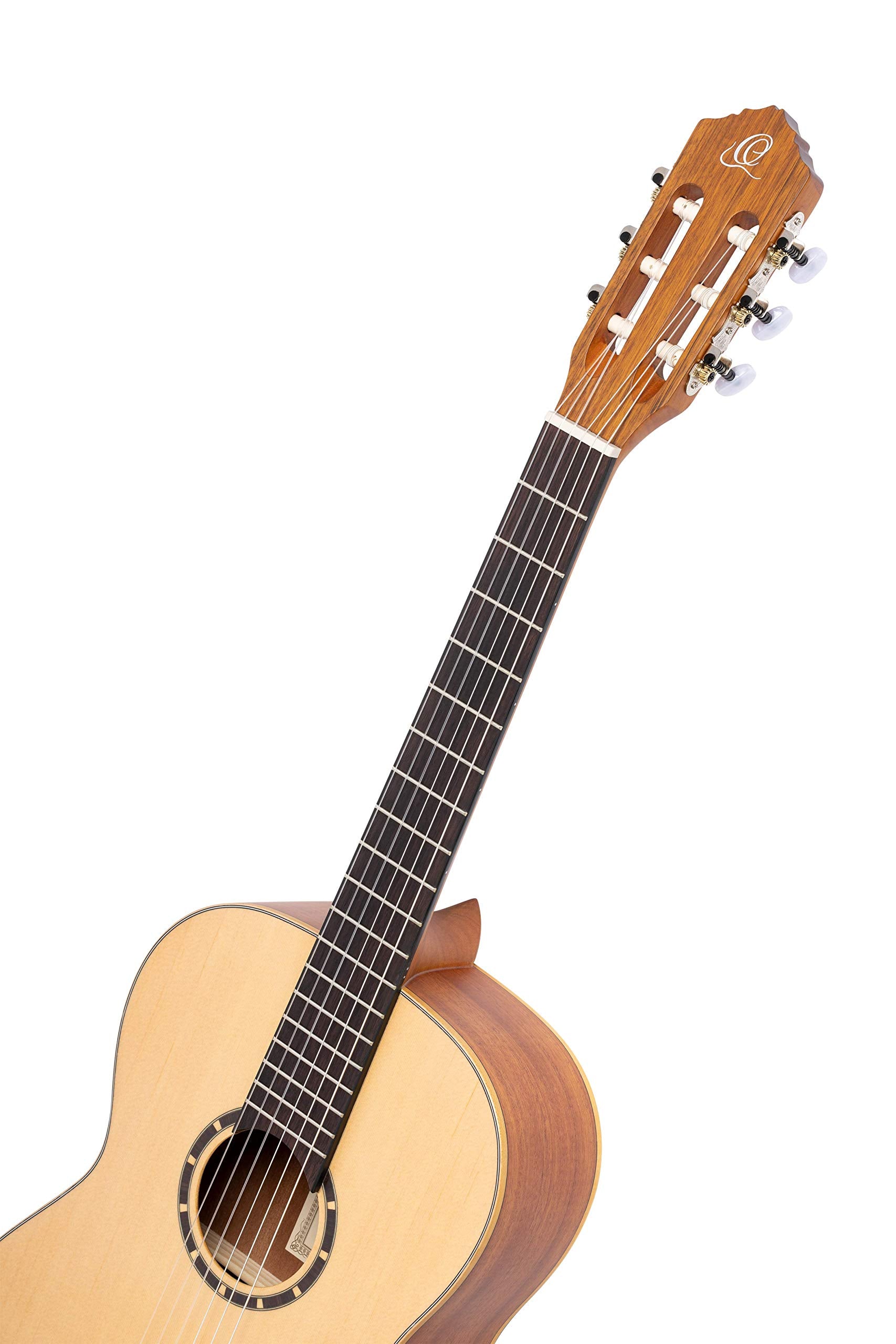 Ortega Guitars 6 String Family Series 7/8 Size Left-Handed Nylon Classical Guitar w/Bag, Spruce Top-Natural-Satin, (R121-7/8-L)