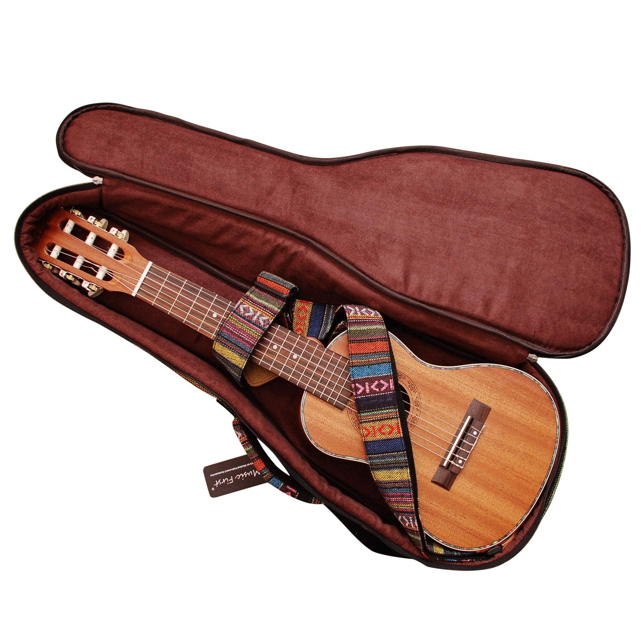MUSIC FIRST Original Design 0.6'' (15mm) Thick Padded Country Style Guitalele, 26-29'' Guitar Case & Bag