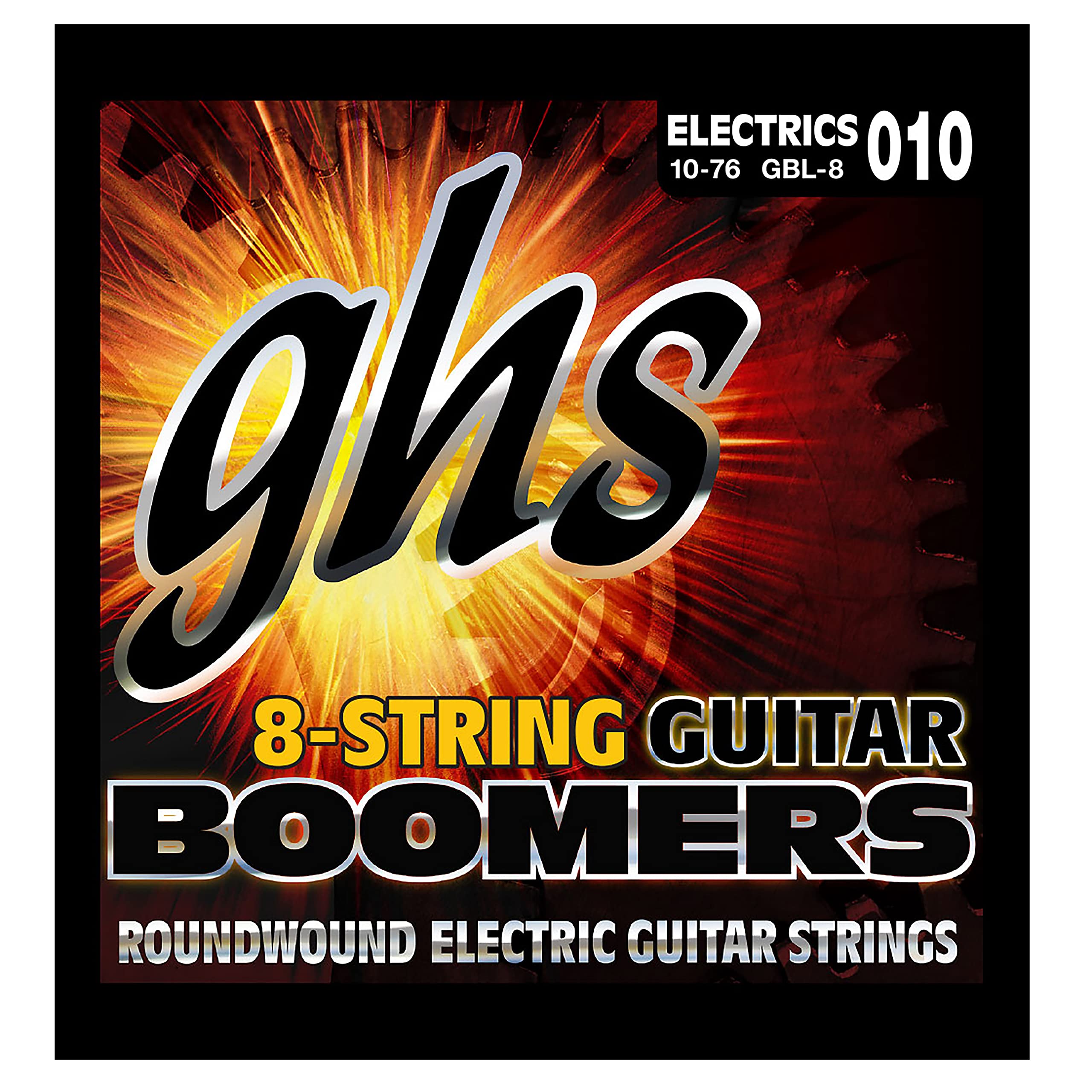 Ghs Boomers 8-String Electric Guitar Set - Light - (010-076) - Gbl-8 Set