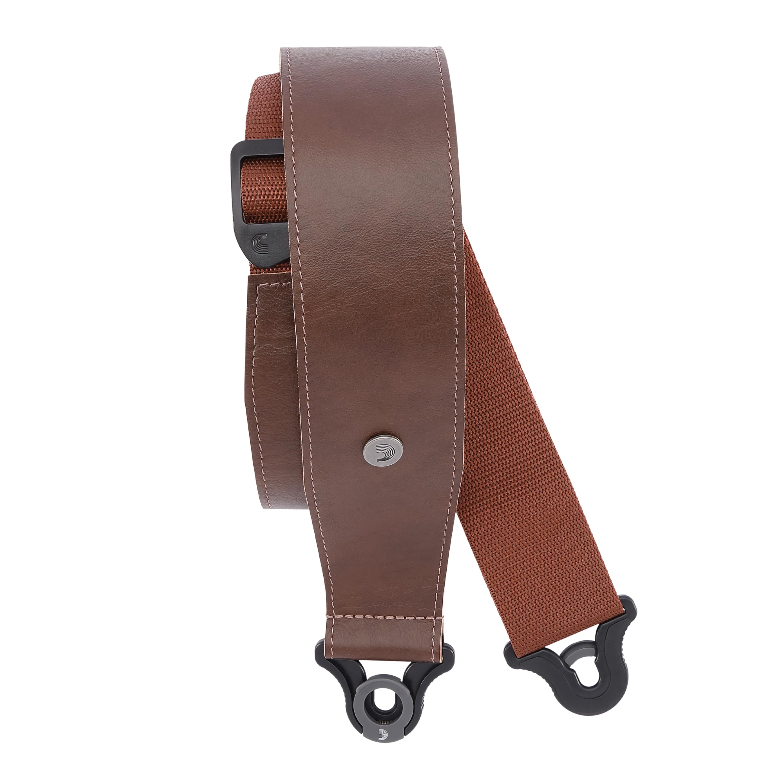 D'Addario Comfort Leather Auto Lock Guitar Strap - Acoustic & Electric Guitar Accessories - Easy To Use Auto Locking Guitar Stra