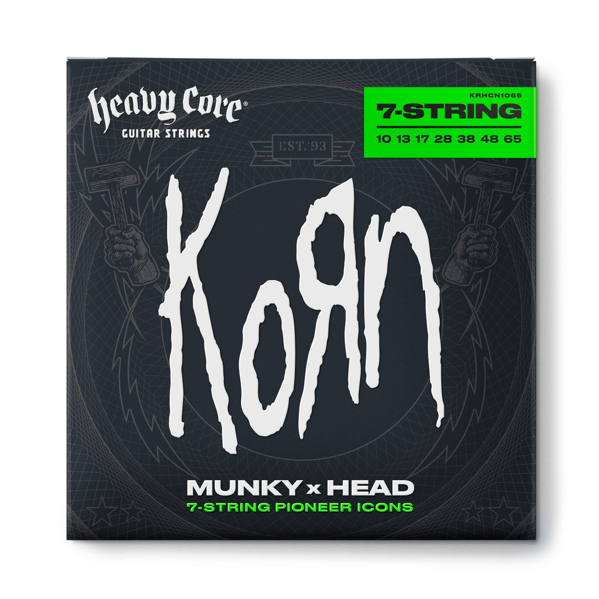 Jim Dunlop Heavy Core Korn Guitar Strings 10/65-7/Set