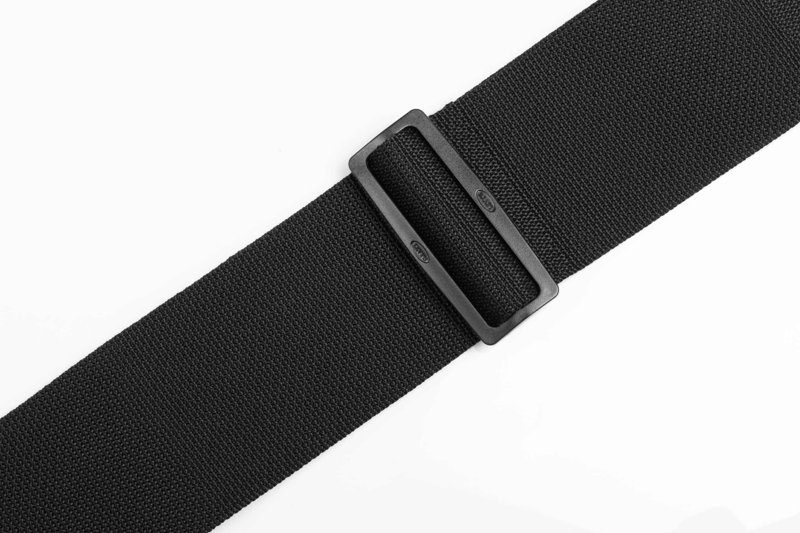 3'' Wide Black Polypropylene Guitar Strap / Black