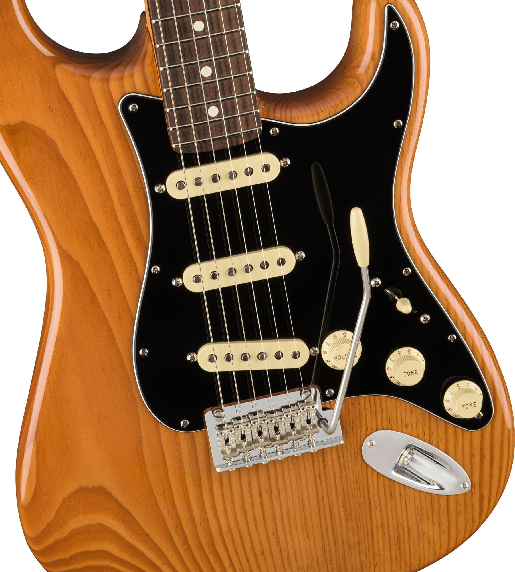Fender American Professional II Stratocaster - Roasted Pine Bundle with Case, Strap, Cable, and Guitar Cleaning Kit