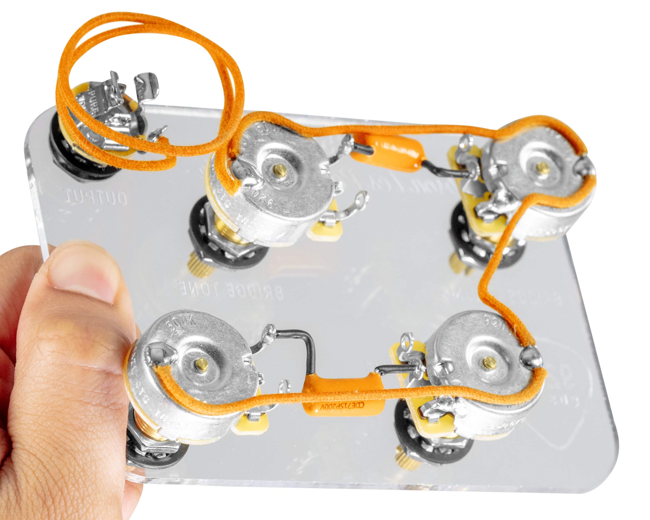 920D Custom Les Paul Wiring Harness with 4 Long Shaft Pots