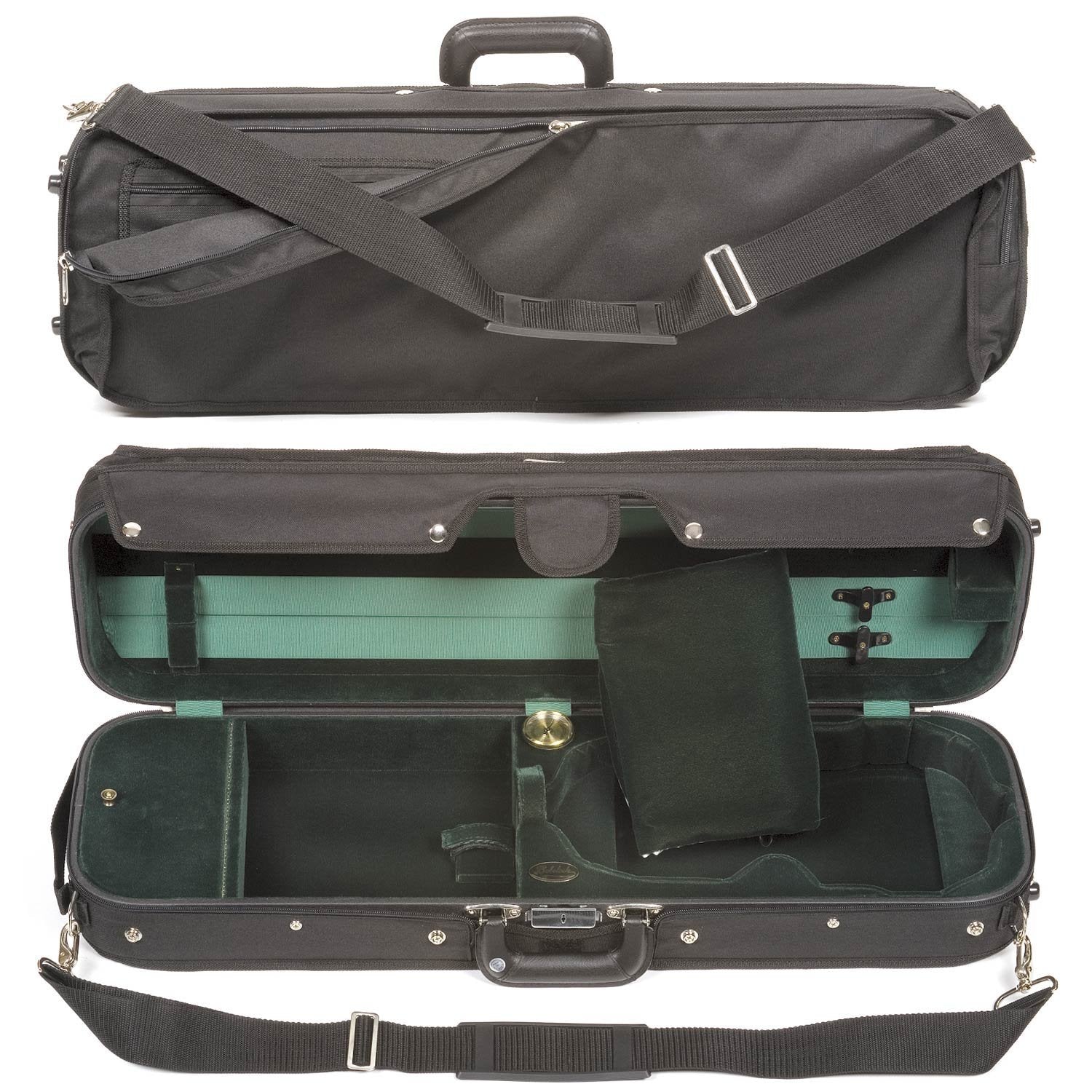 Bobelock Hill Style Lite 6002 4/4 Violin Case with Green Velvet Interior
