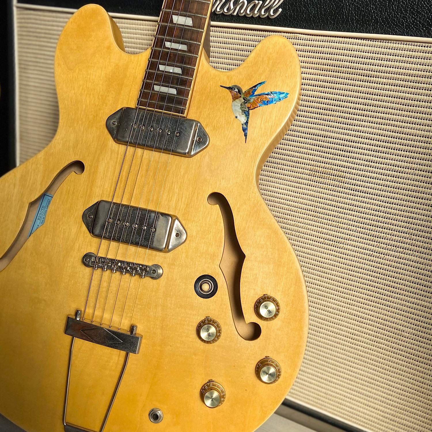 Jacamow Guitar and Bass Instrument Inlay Sticker Hummingbird