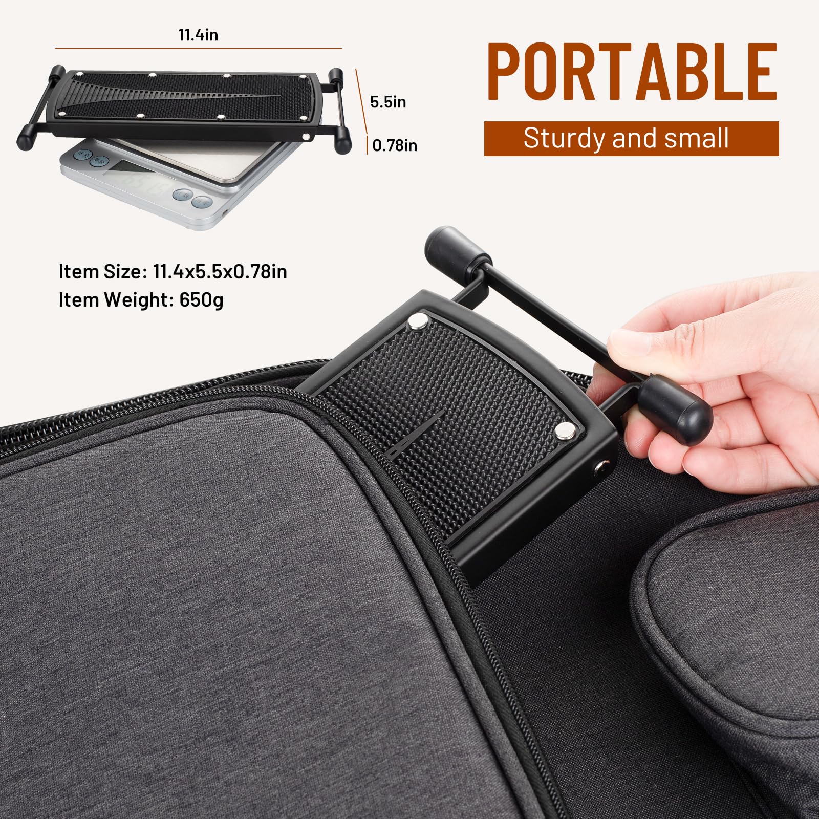 CAHAYA Guitar Foot Stool: 6 Position Height Guitar Foot Rest Folding Extra Stable Foot Rest Stool with Rubber Feet and Non-Slip