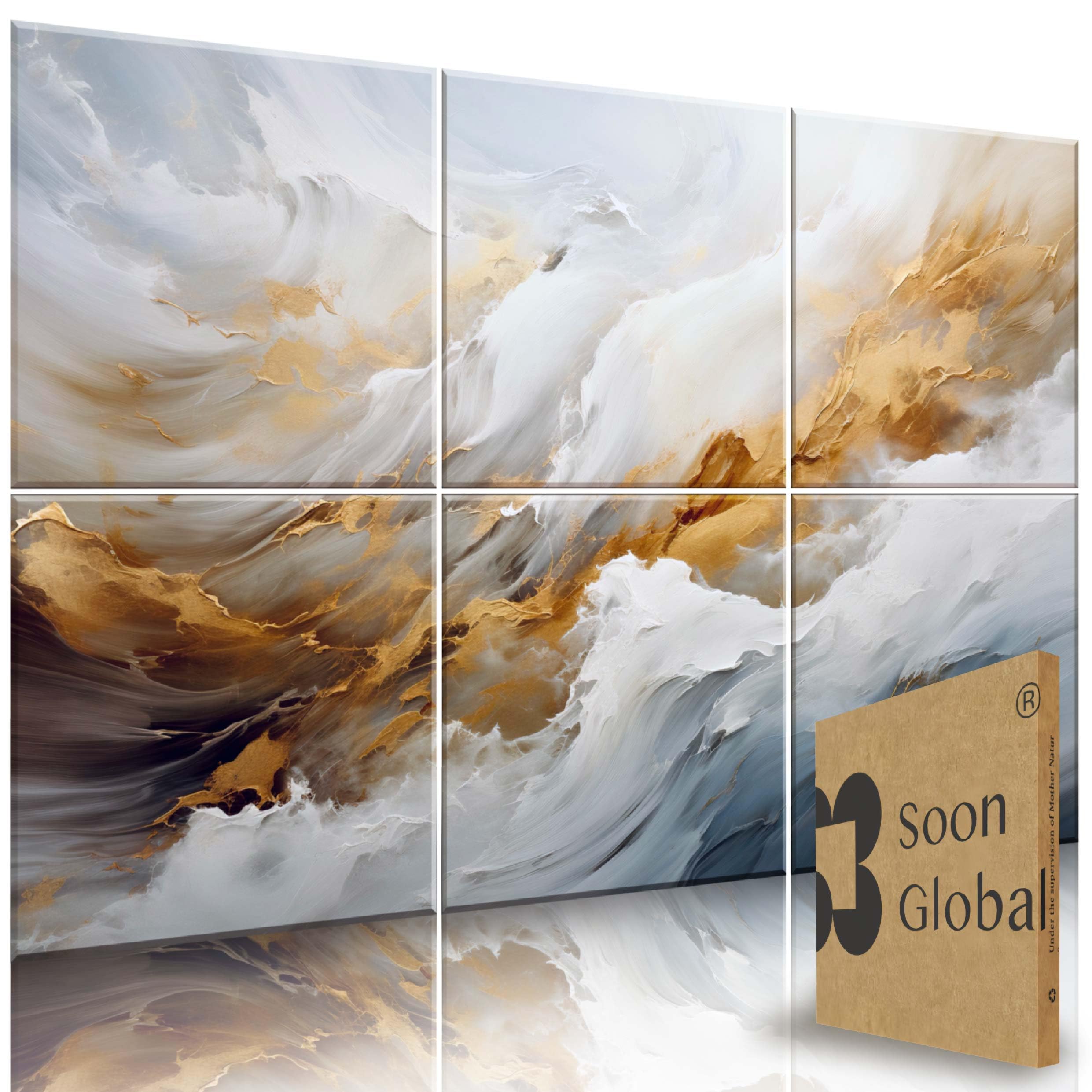 Soon Global Acoustical Wall Panels, 72 X 48 Inches Art Acoustic Panels, Decorative Acoustic Panels, Acoustic Wall Panels, Sound