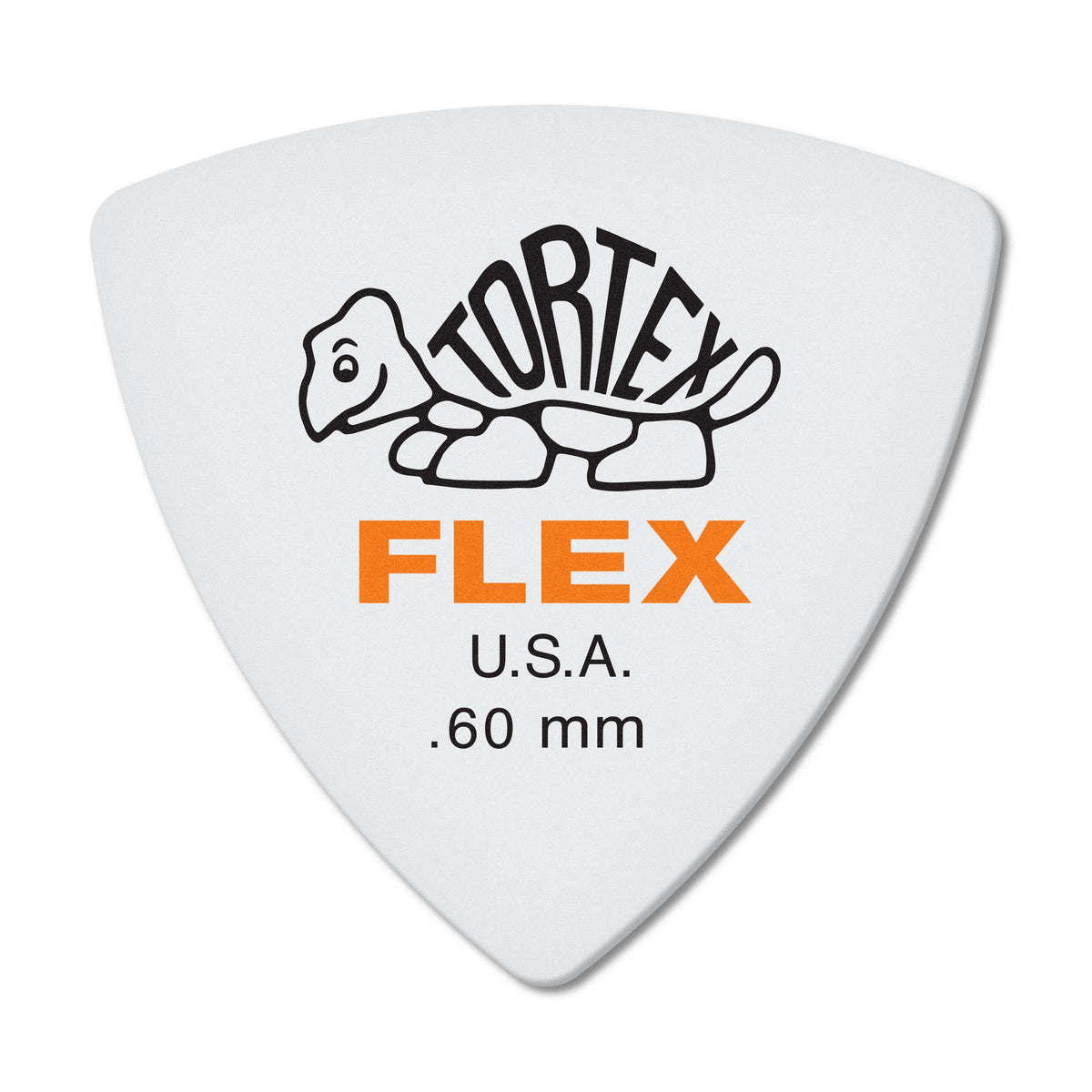 Jim Dunlop Flex Triangle .60Mm Orange Guitar Pick, 6 Pack