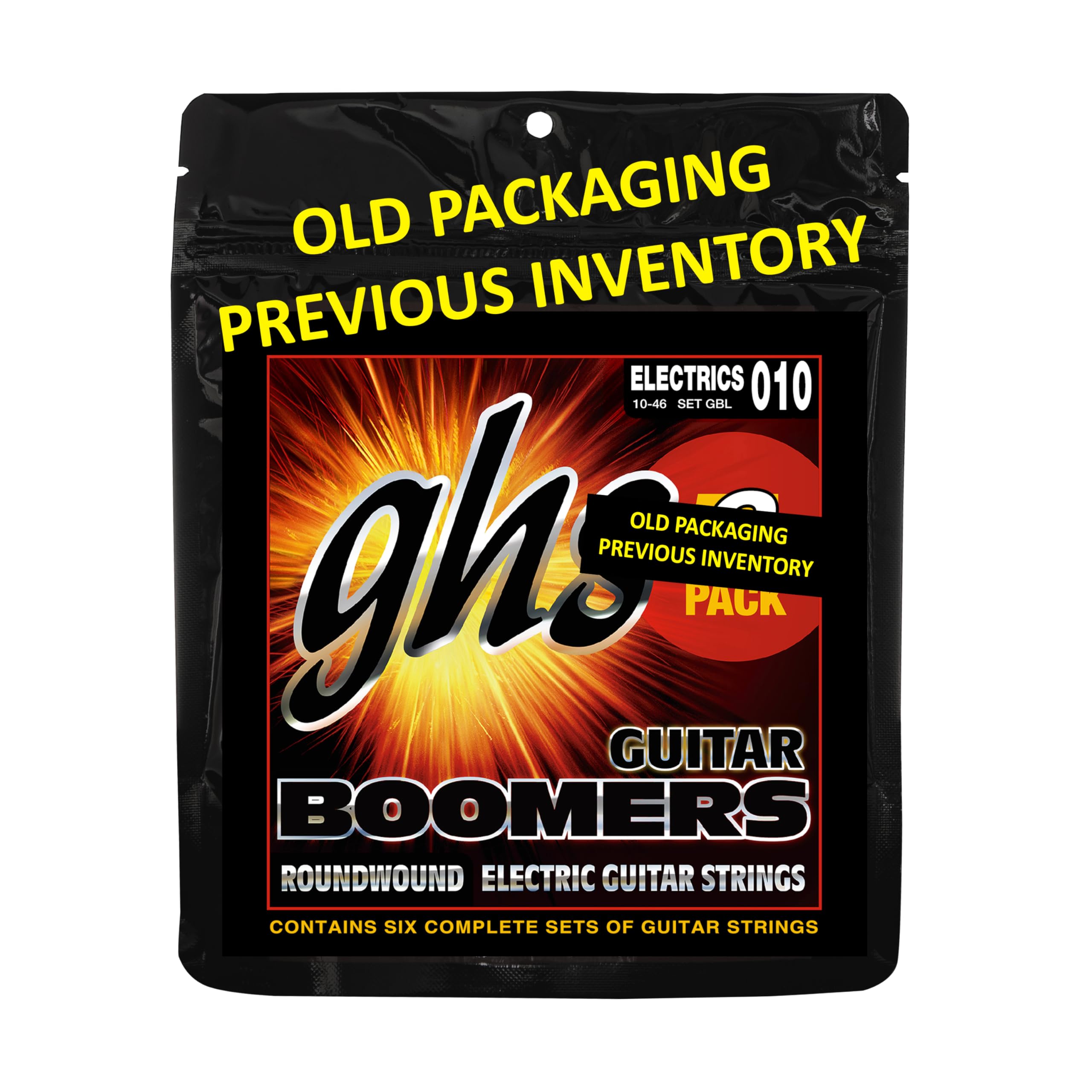 GHS Strings - GBL Set - Out of date - Older Packaging - Previous Inventory - 5/6 pack - Strings for Electric Guitar