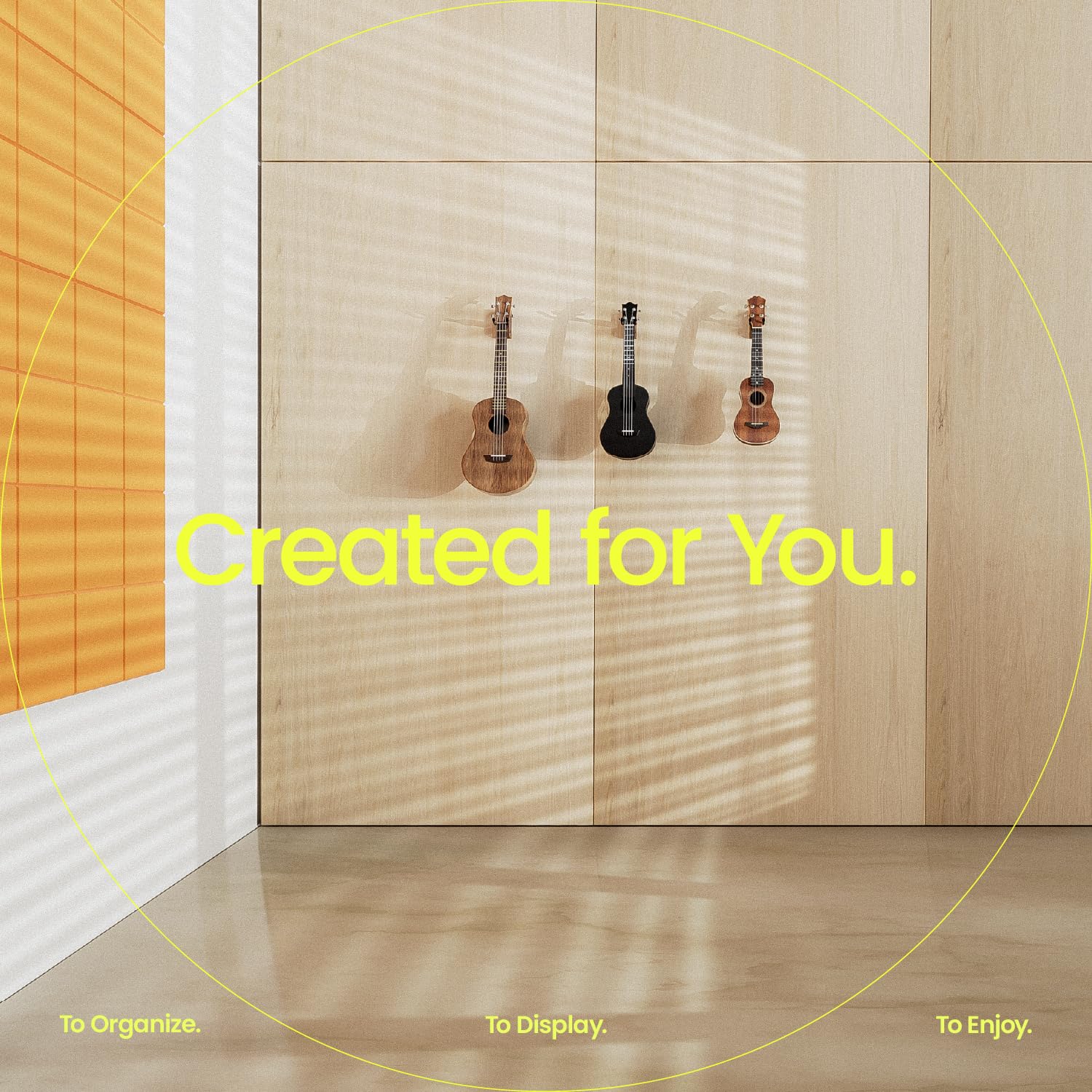 String Swing Ukulele Wall Mount Stand for Mandolin Ukele Concert Pineapple Soprano Tenor and Baritone Compatible Case Alternativ